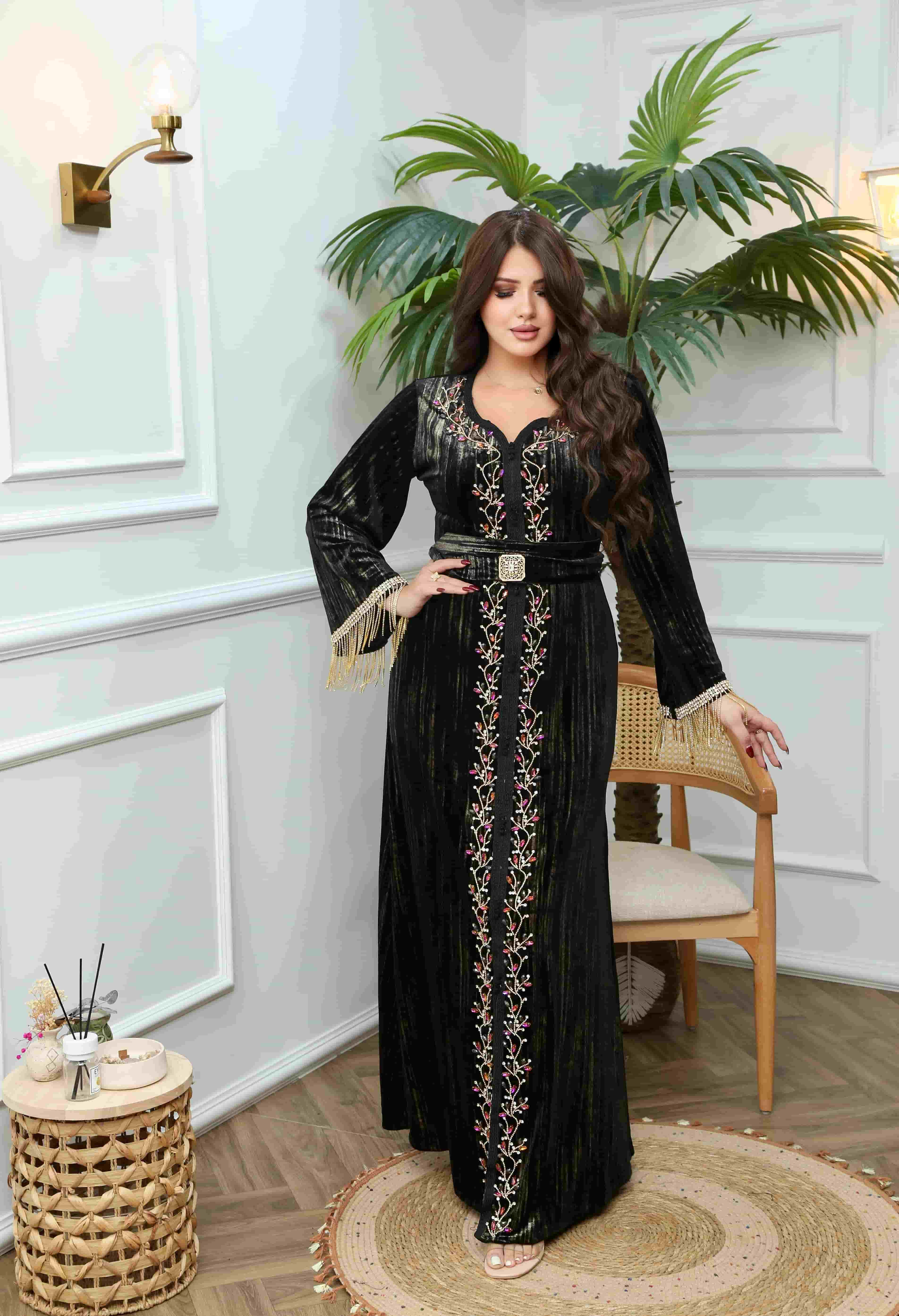 Kaftan velour "kamkha" modèle 775#