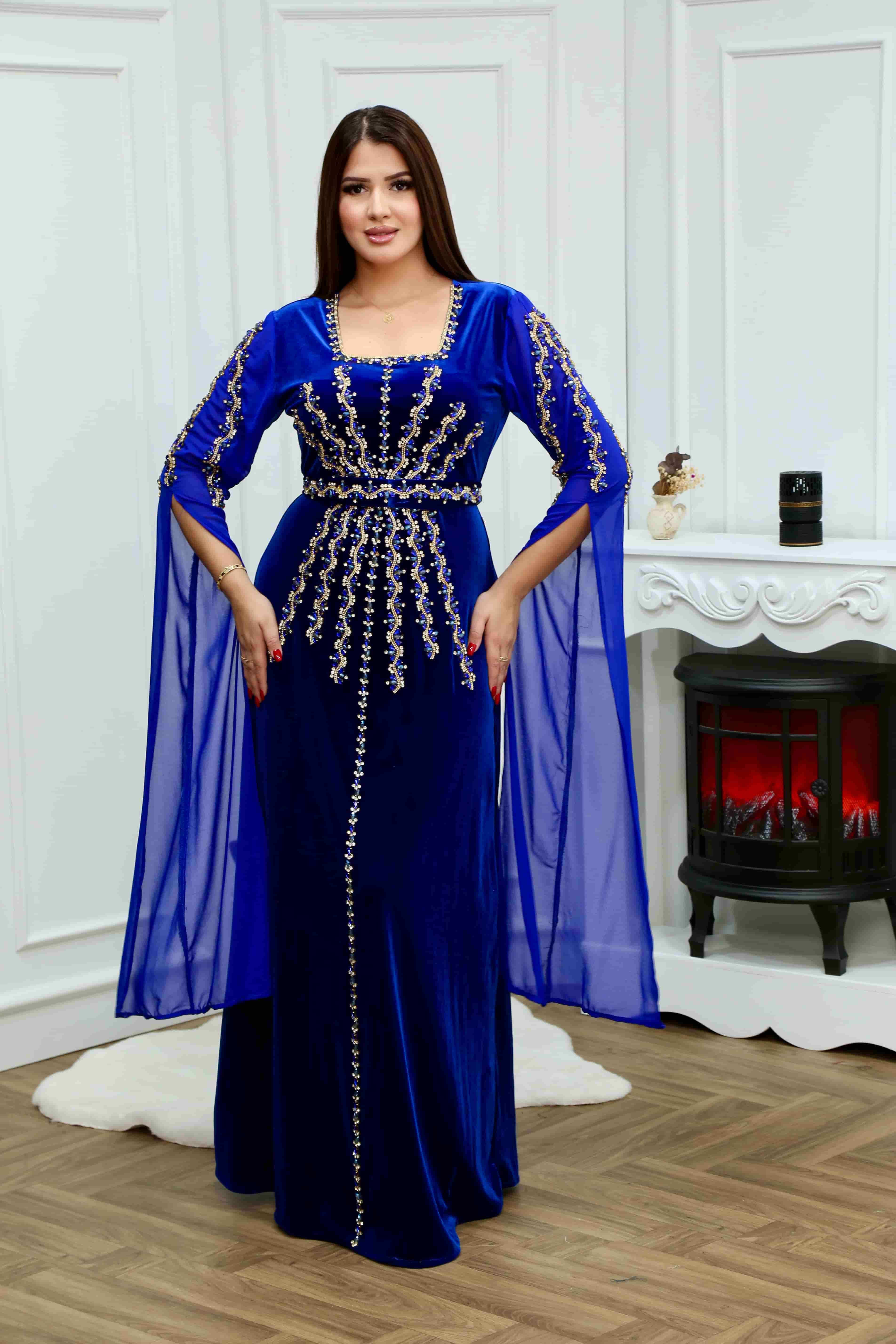 Robe de soirée style turc en velours – Modèle 790