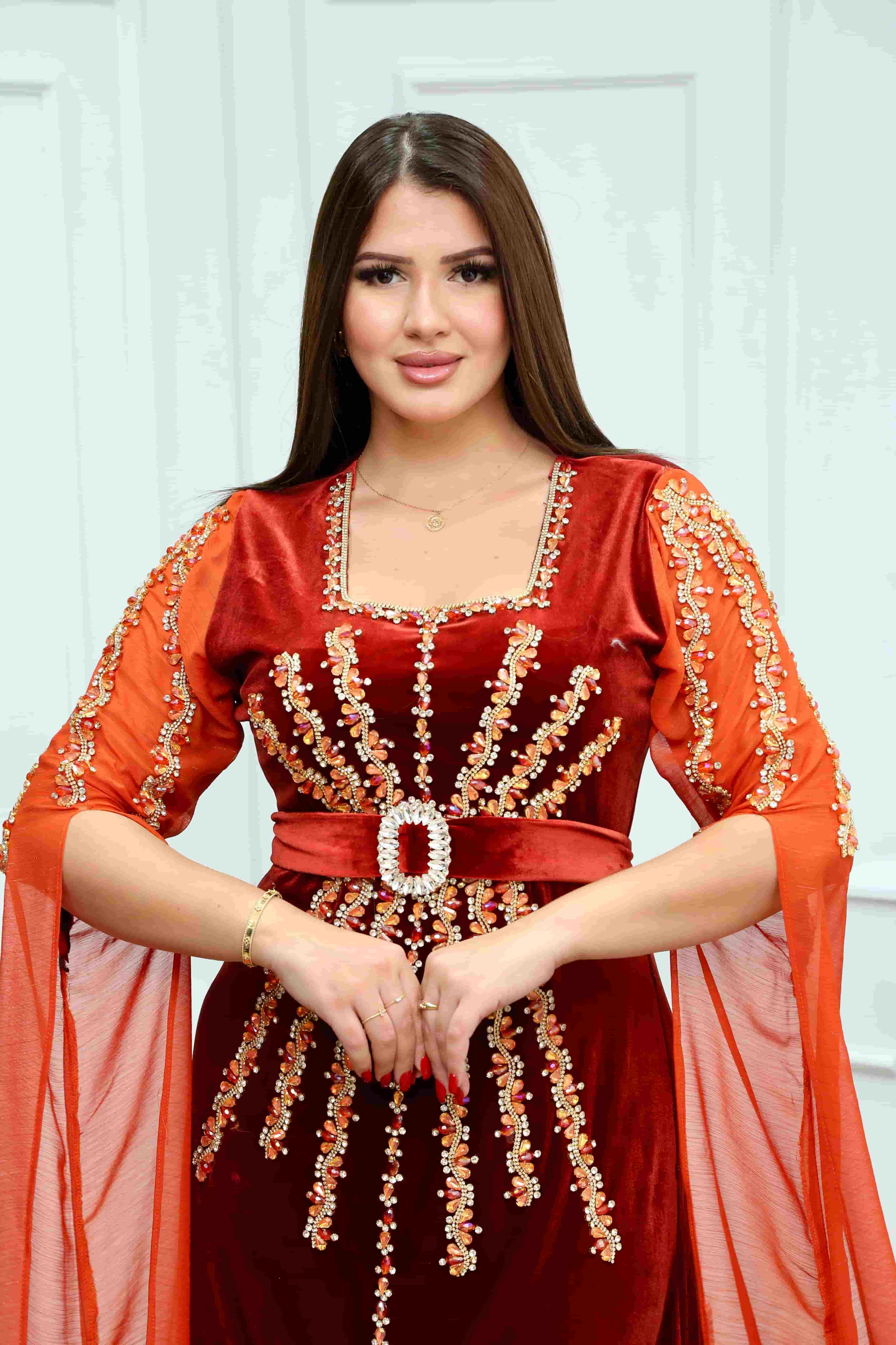 Robe de soirée style turc en velours – Modèle 790