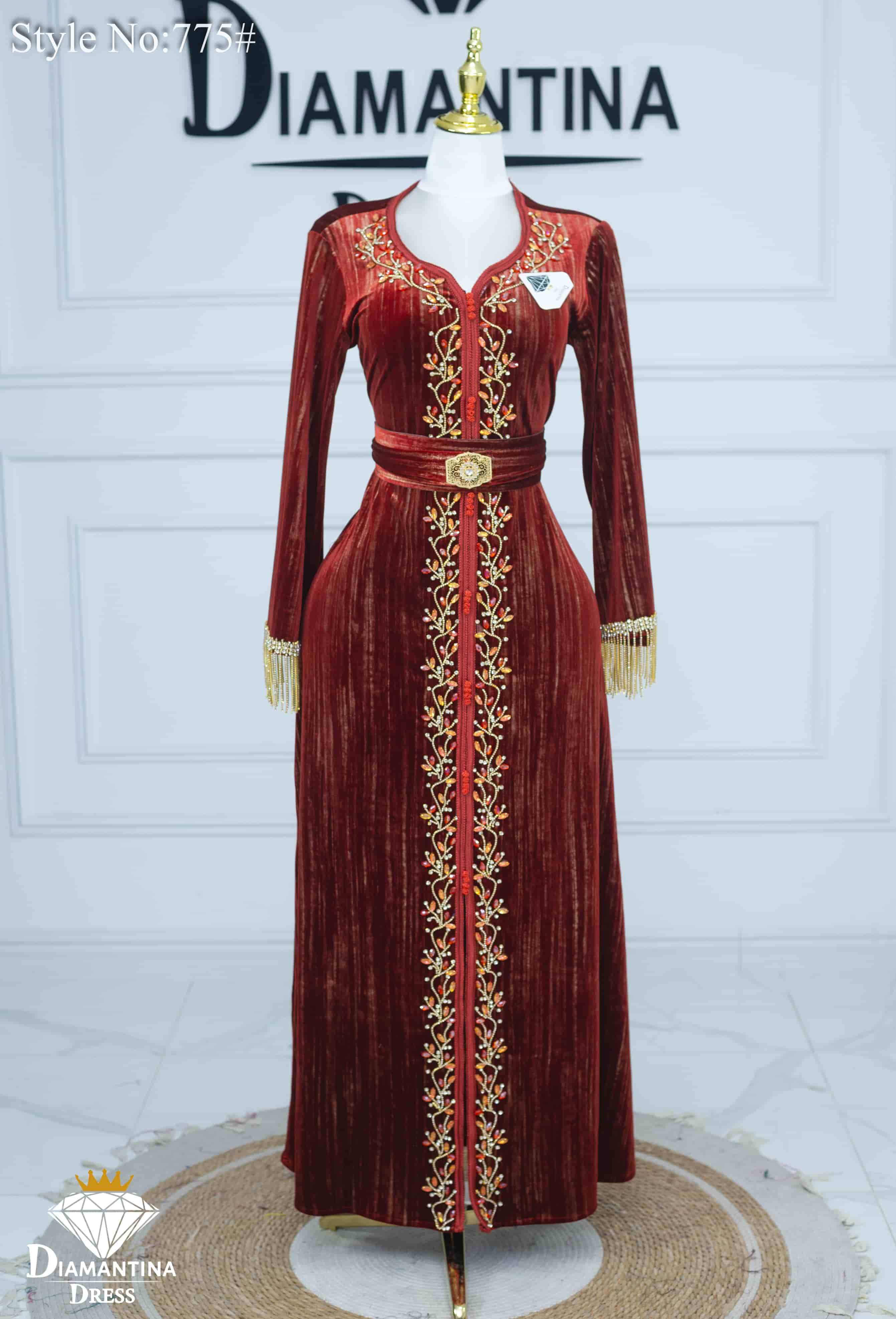 Kaftan velour "kamkha" modèle 775#