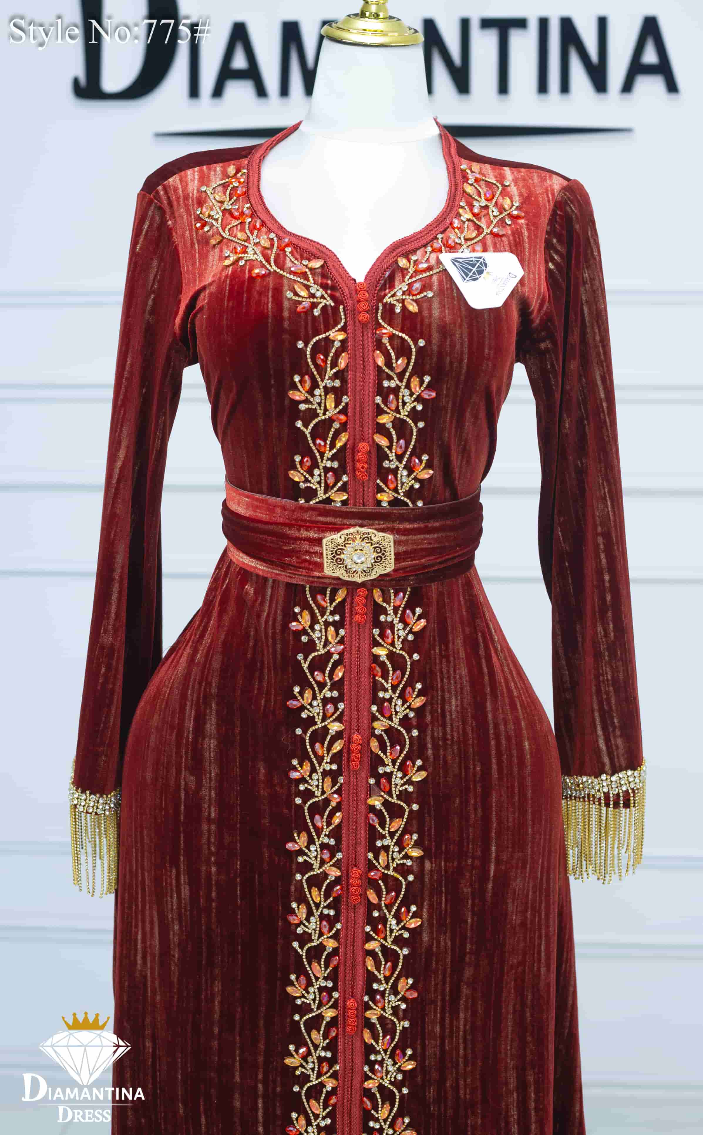 Kaftan velour "kamkha" modèle 775#