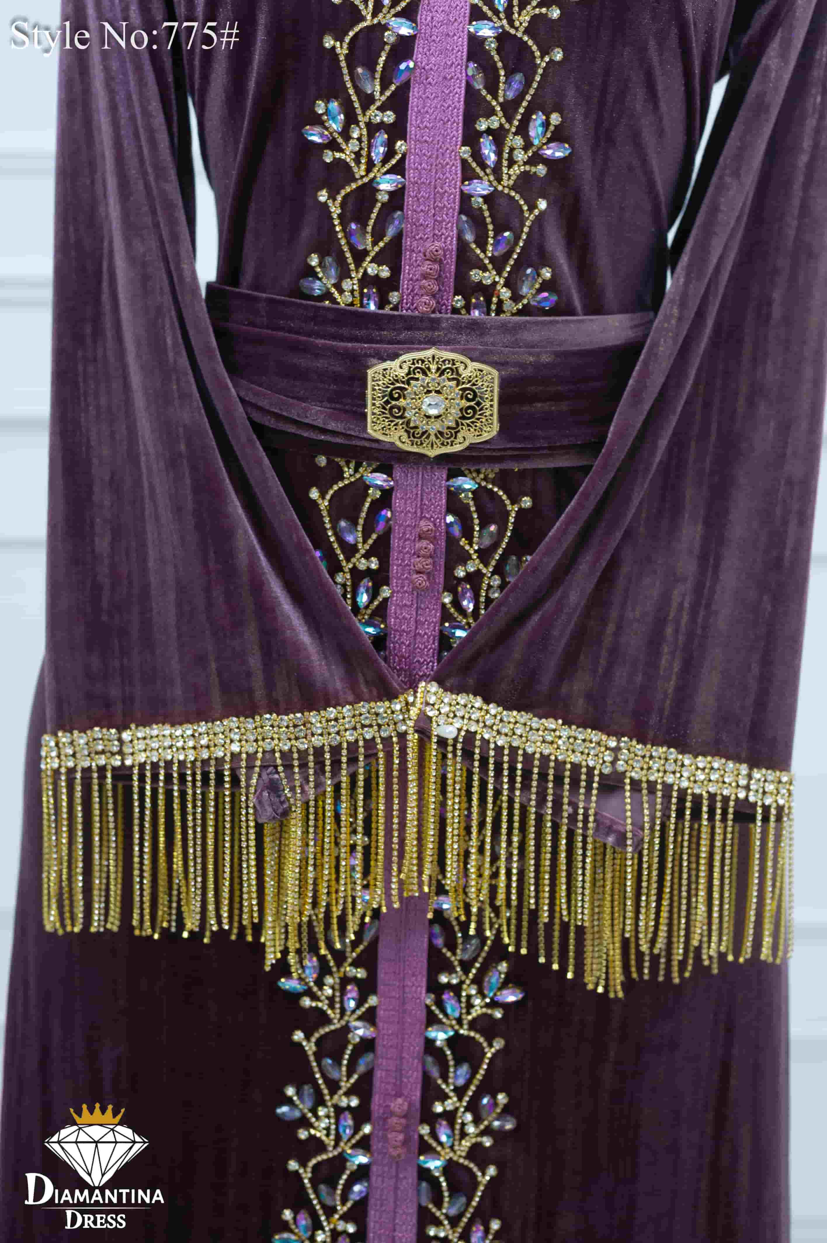 Kaftan velour "kamkha" modèle 775#