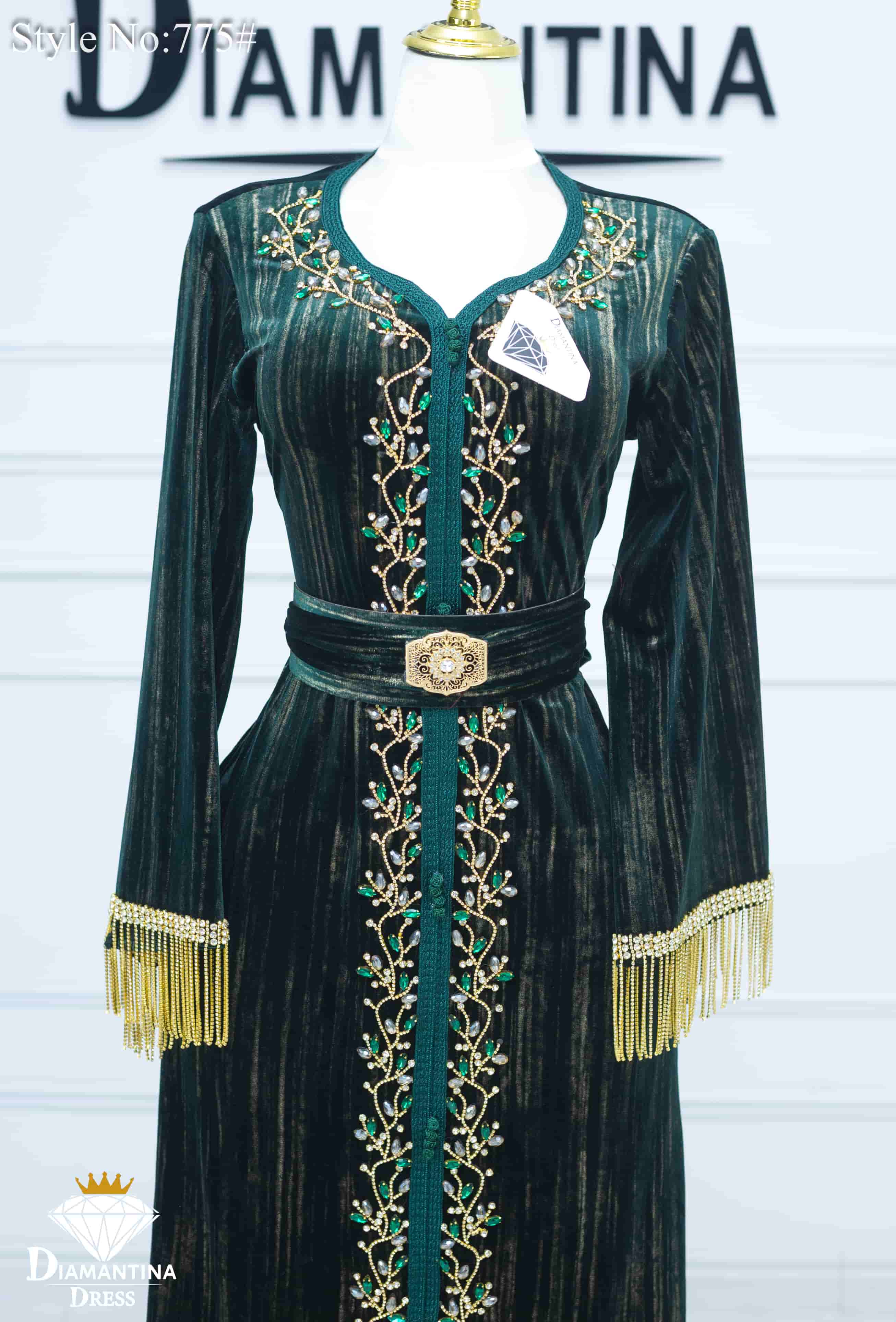 Kaftan velour "kamkha" modèle 775#