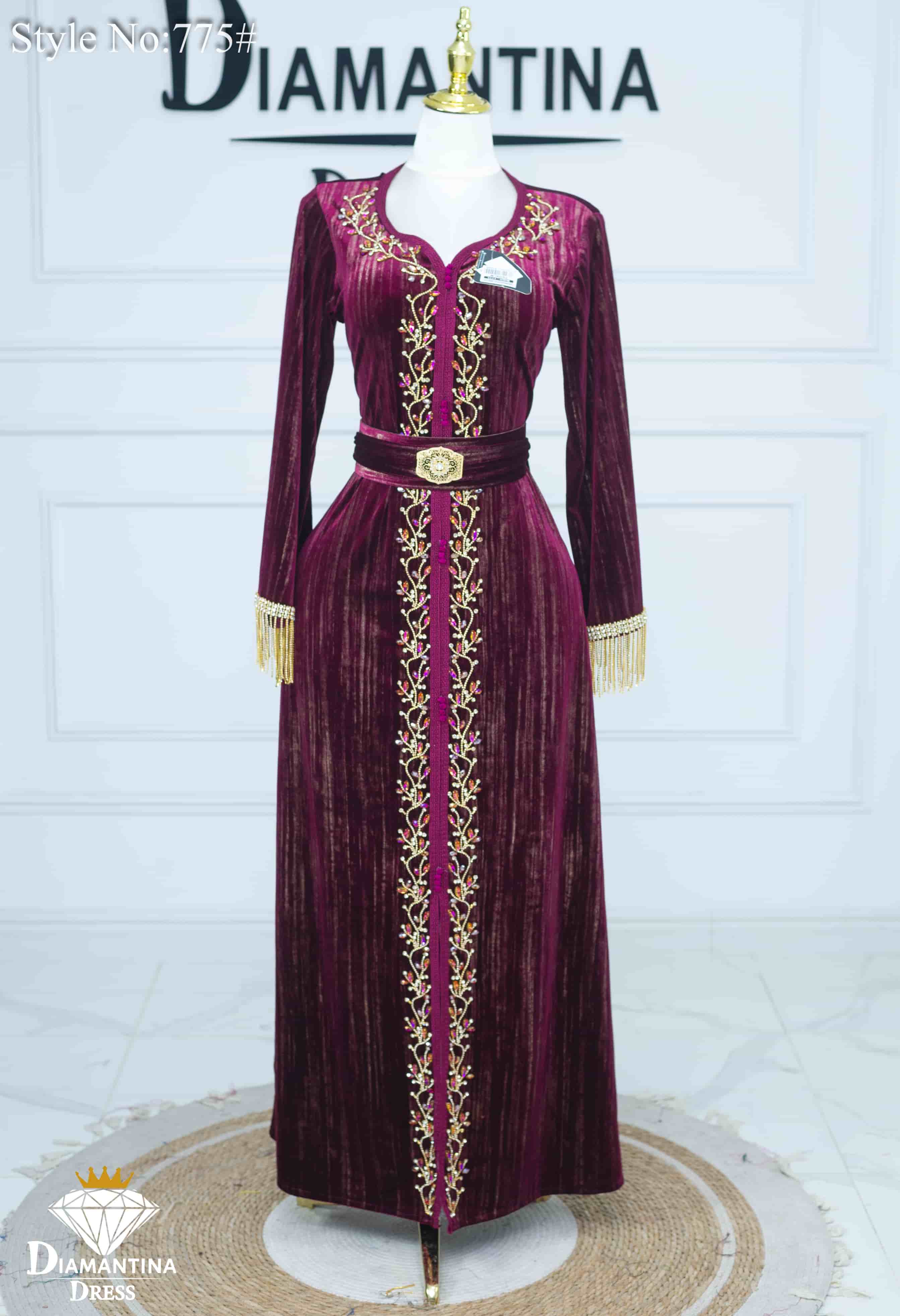 Kaftan velour "kamkha" modèle 775#