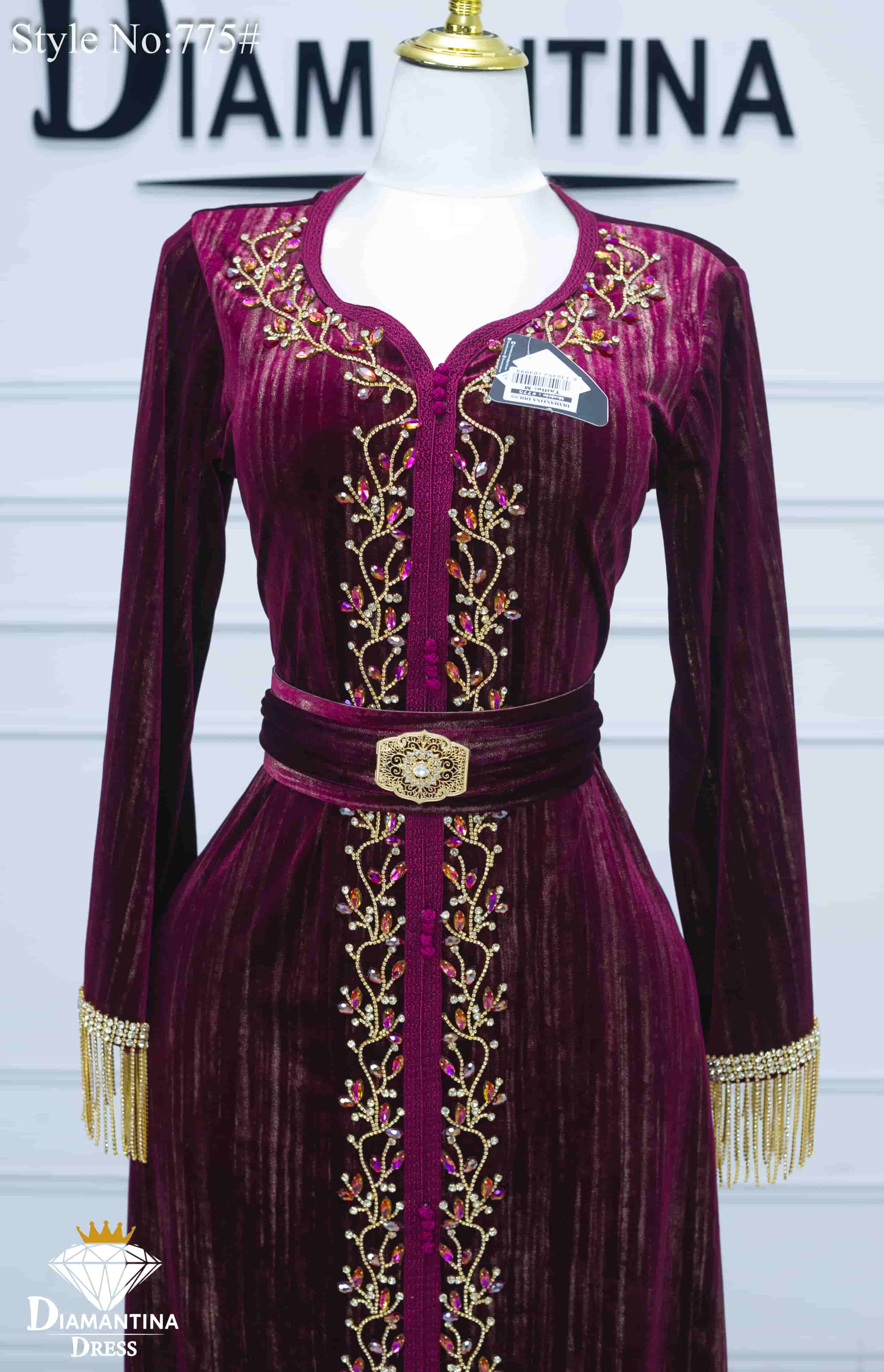 Kaftan velour "kamkha" modèle 775#