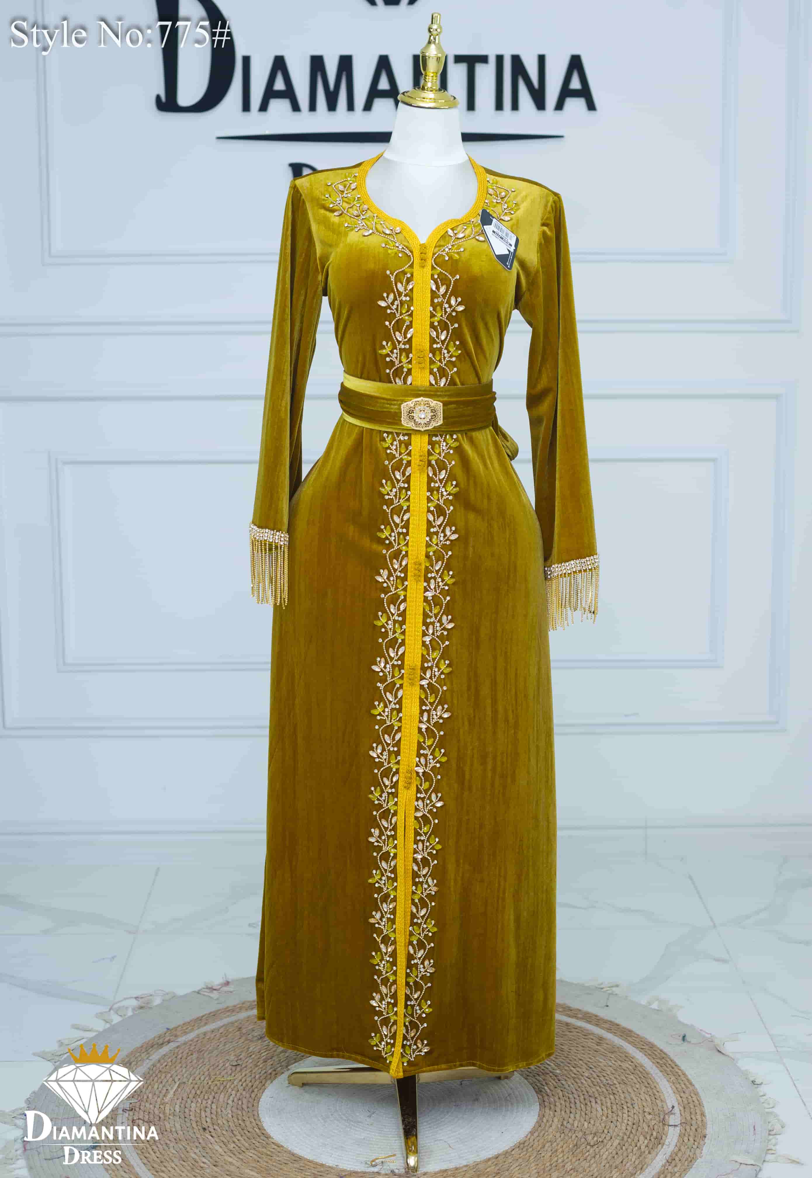 Kaftan velour "kamkha" modèle 775#