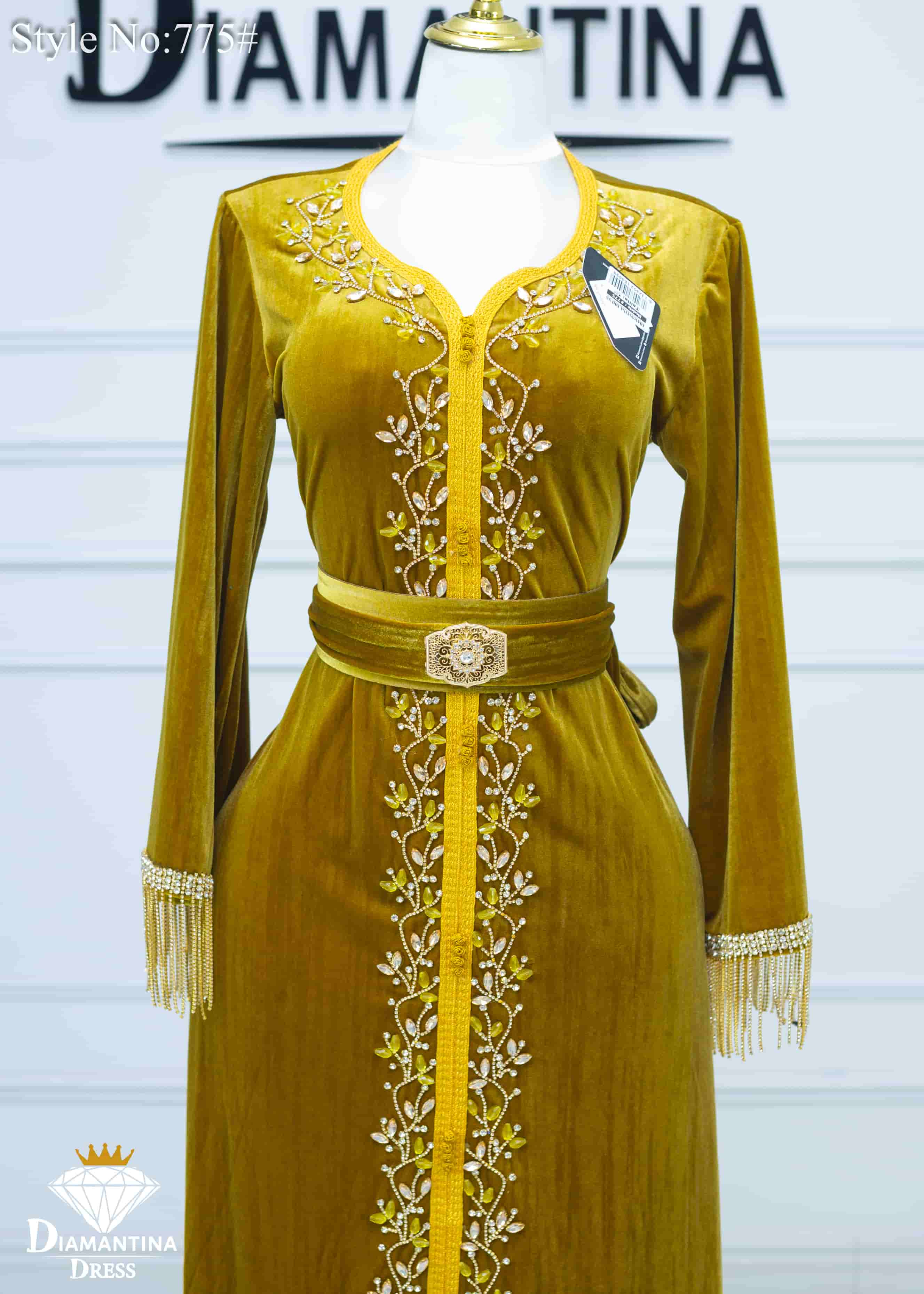 Kaftan velour "kamkha" modèle 775#