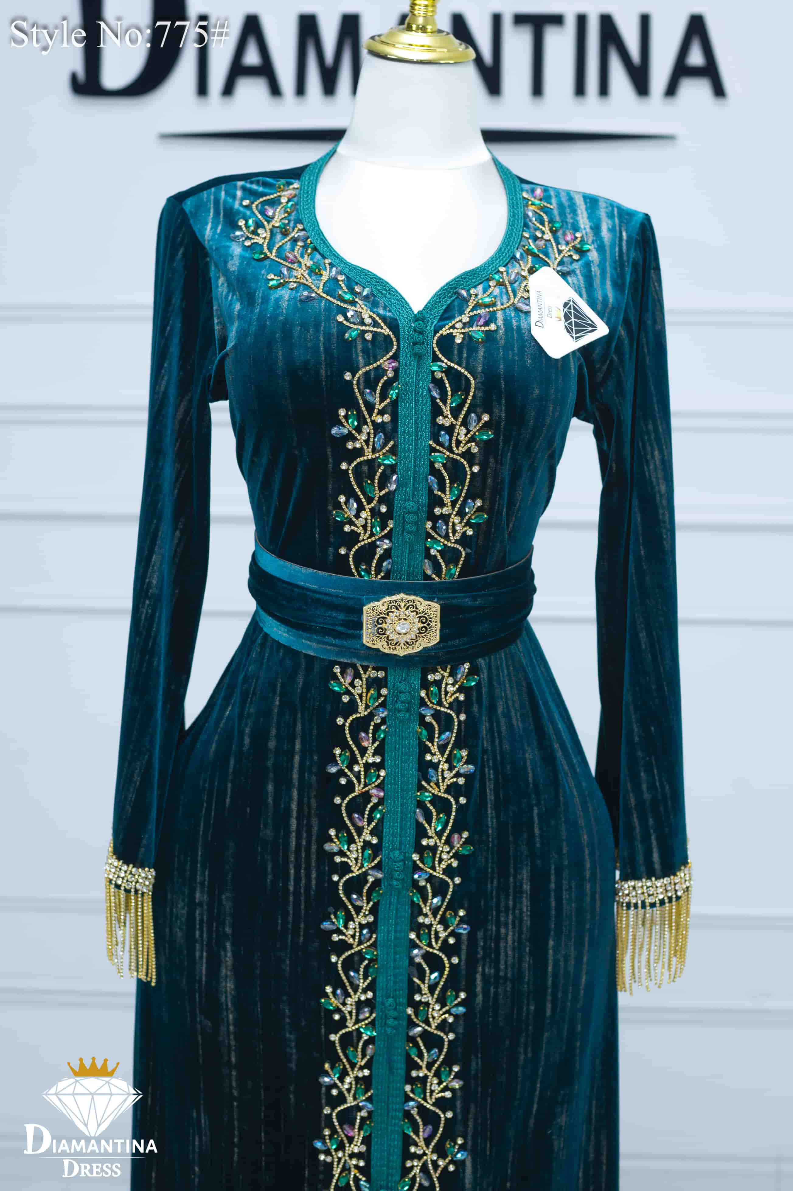 Kaftan velour "kamkha" modèle 775#