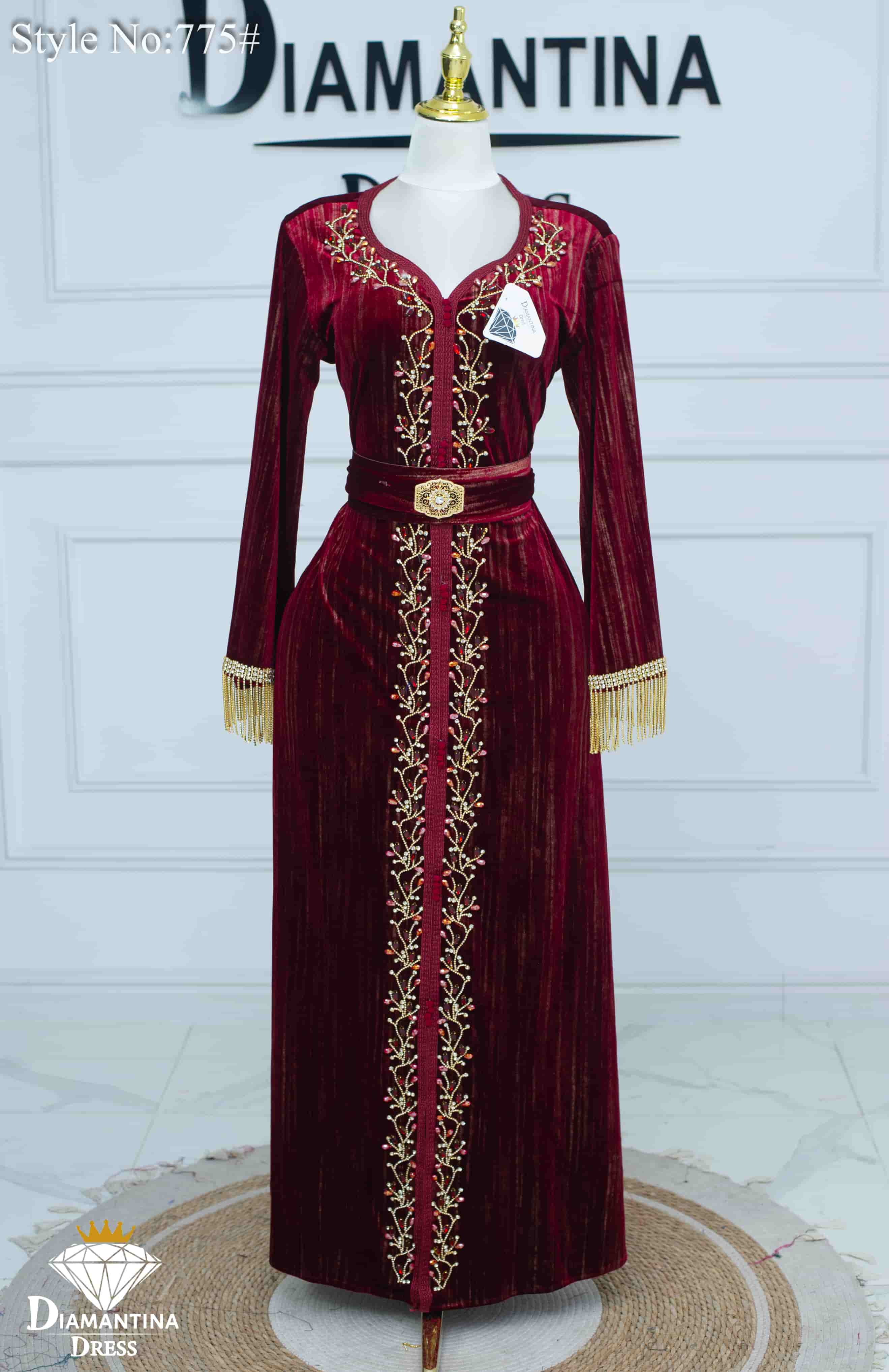 Kaftan velour "kamkha" modèle 775#