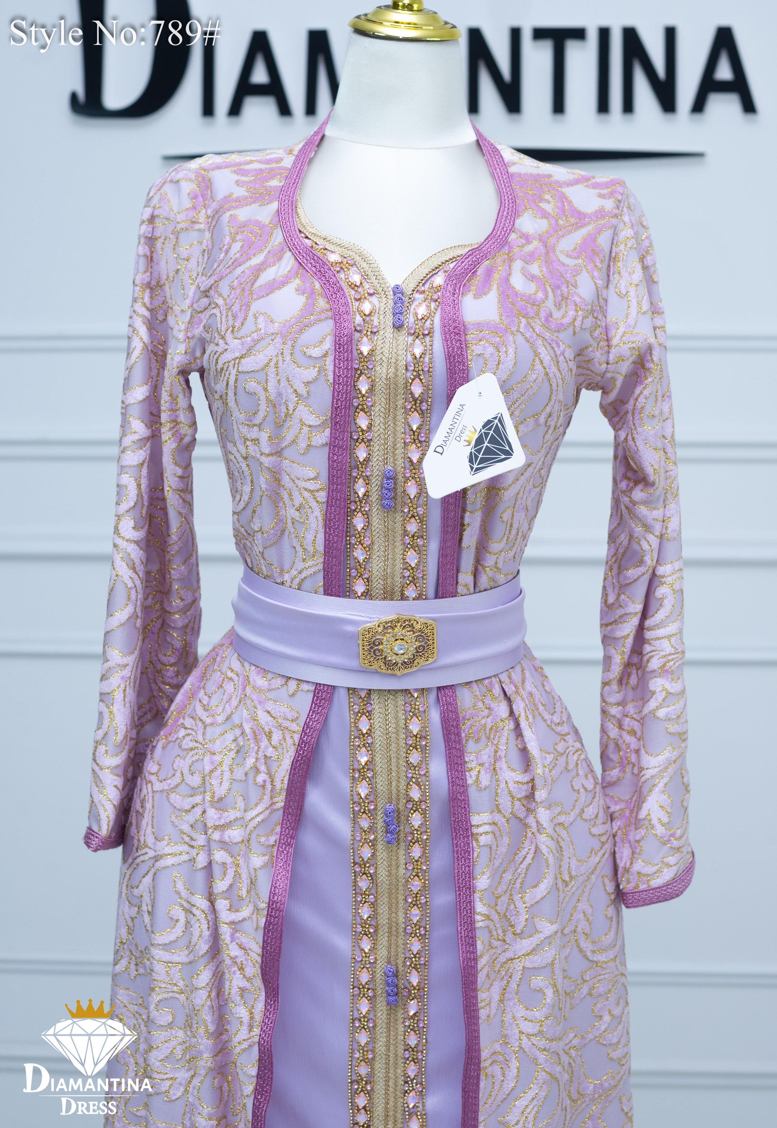 789 قفطان قطعتين قطيفة الهوى رقم