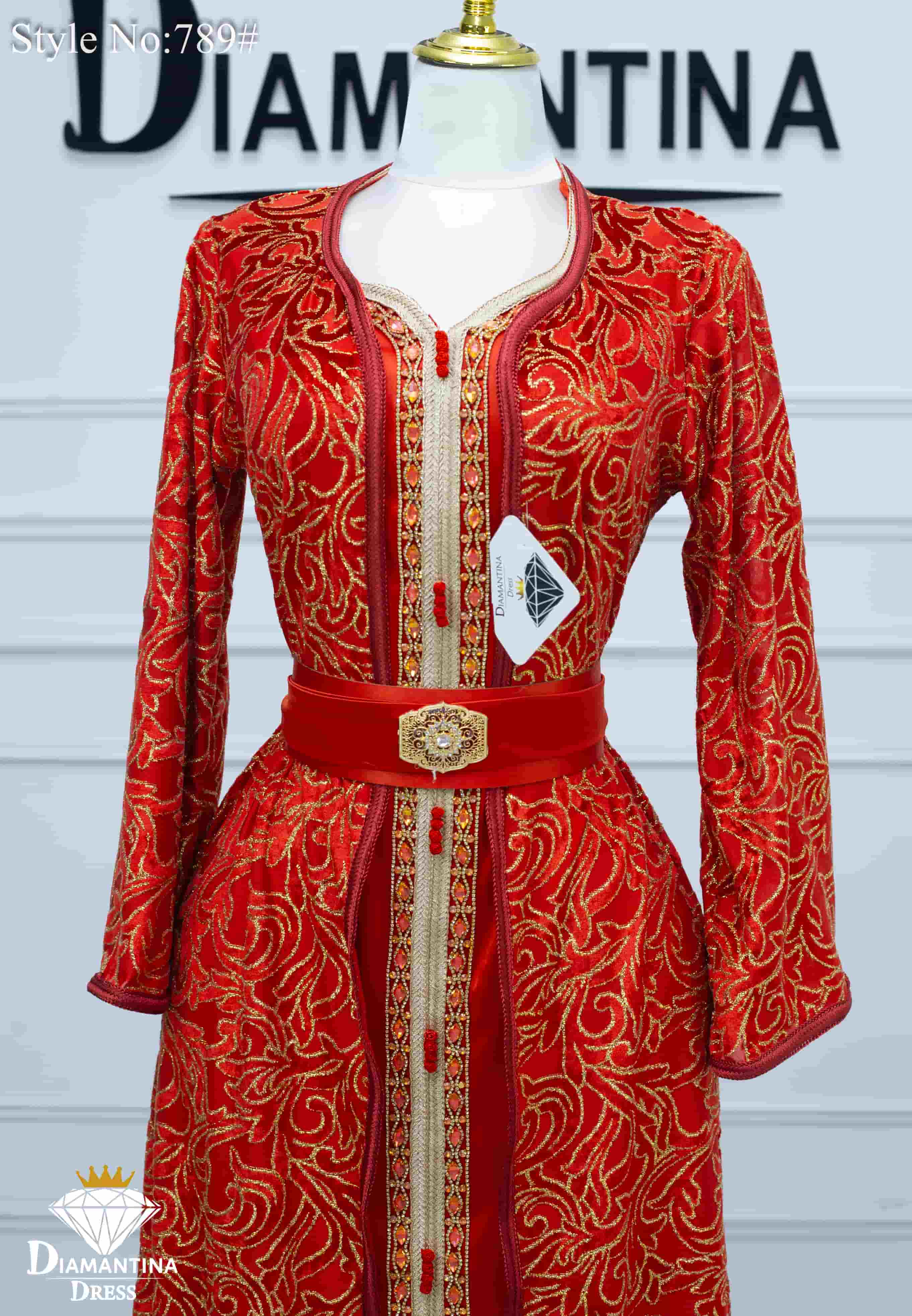 789 قفطان قطعتين قطيفة الهوى رقم