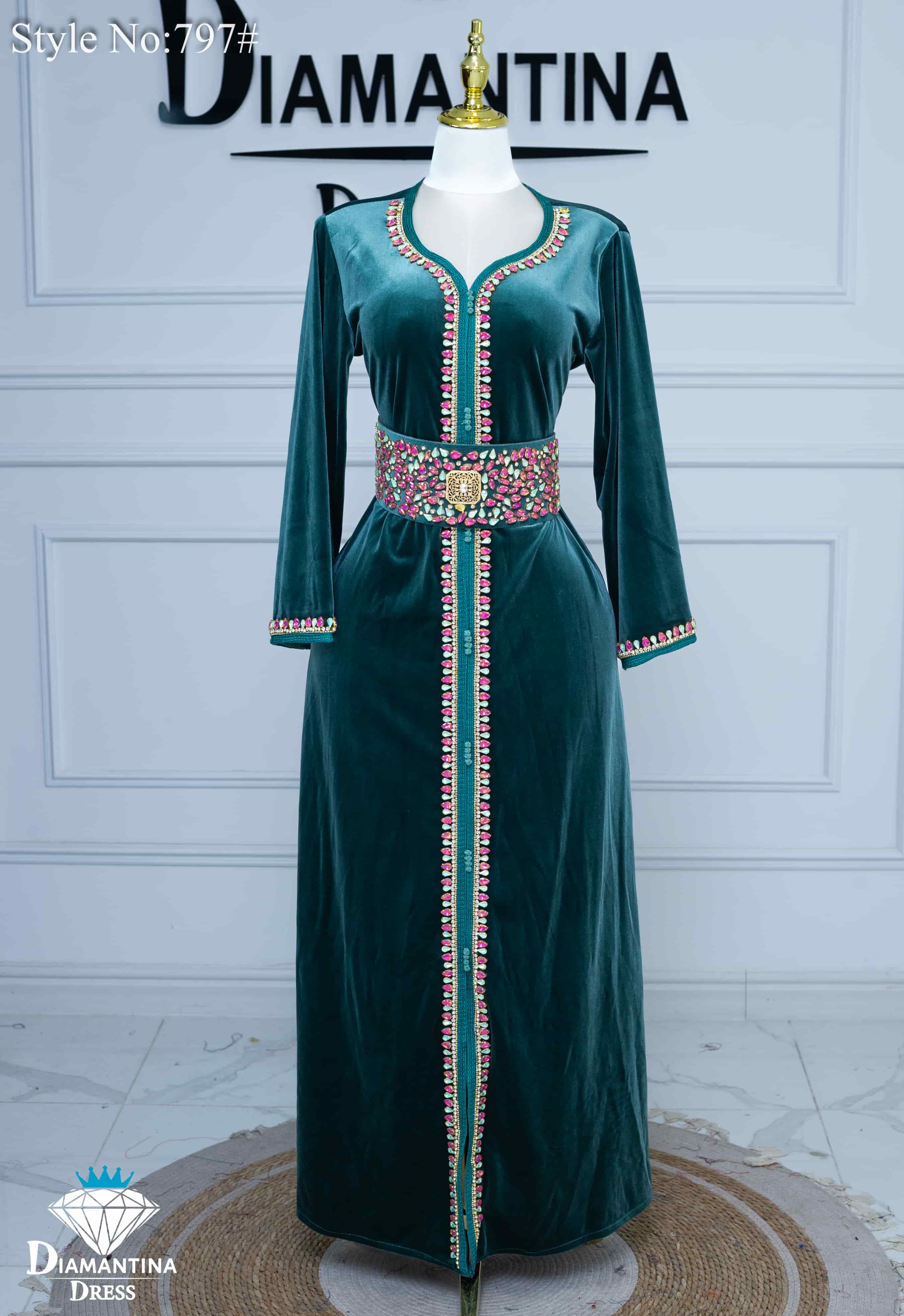 797 قفطان مخمل قطيفة رقم