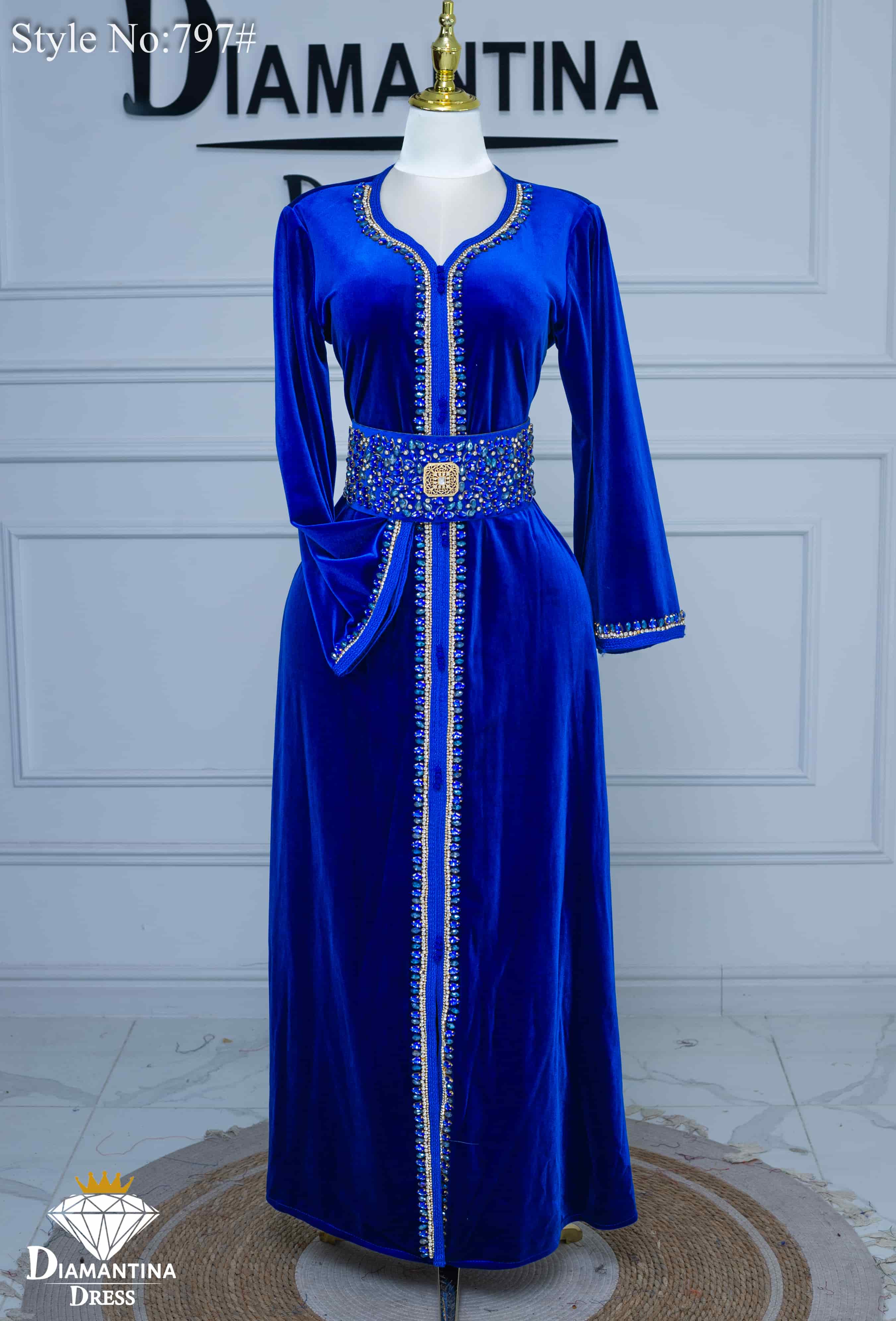 797 قفطان مخمل قطيفة رقم