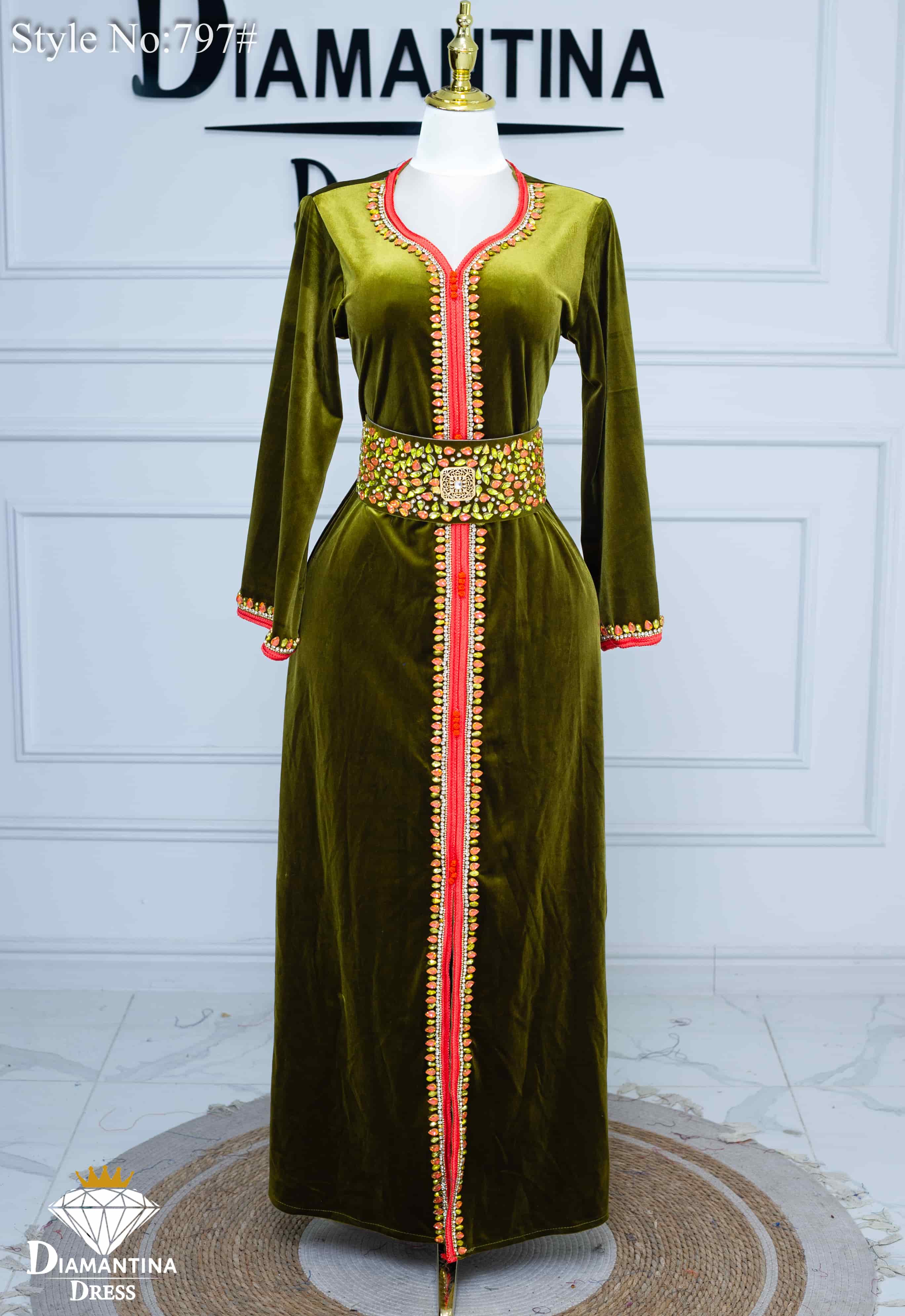 797 قفطان مخمل قطيفة رقم