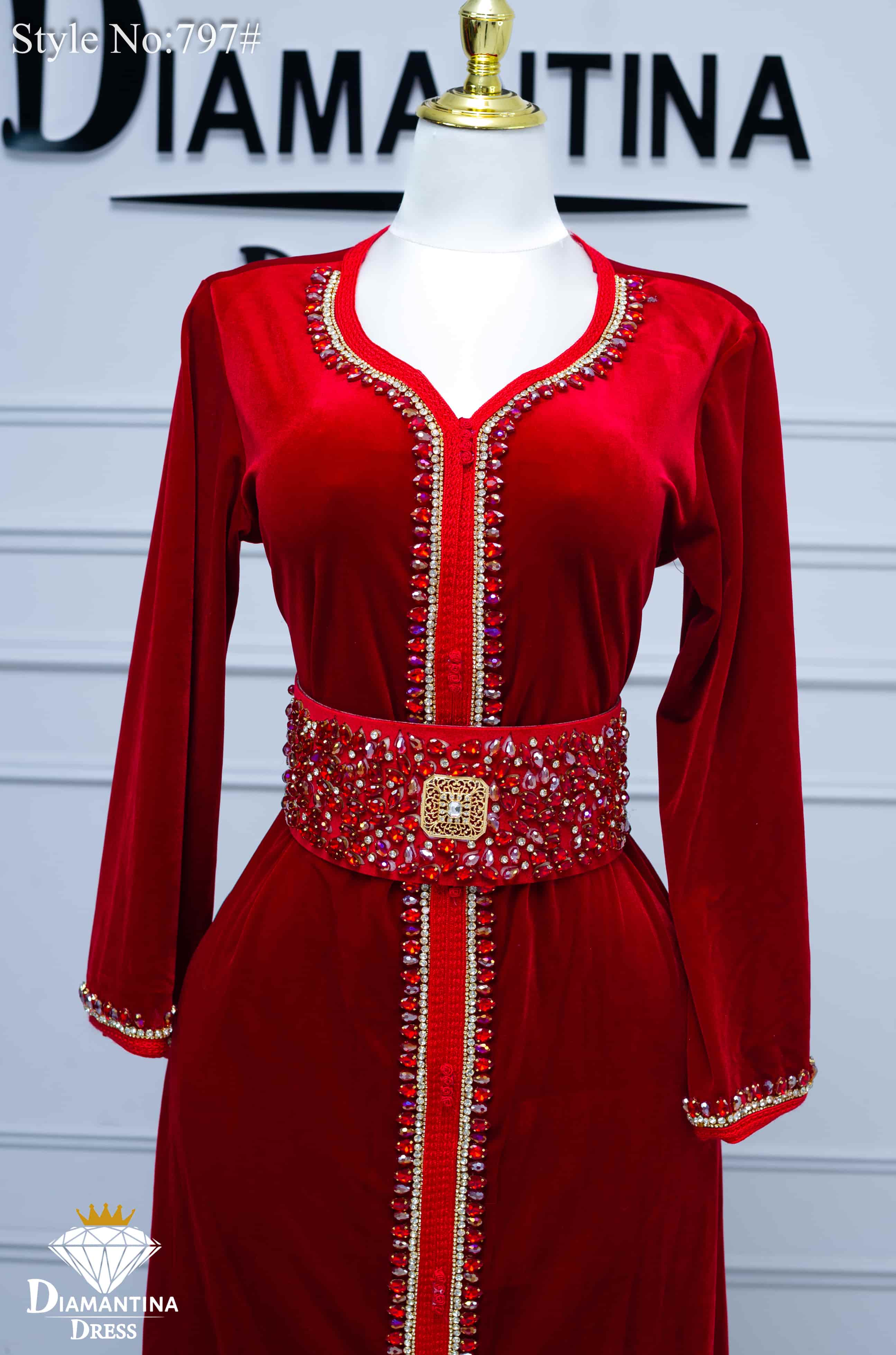 797 قفطان مخمل قطيفة رقم