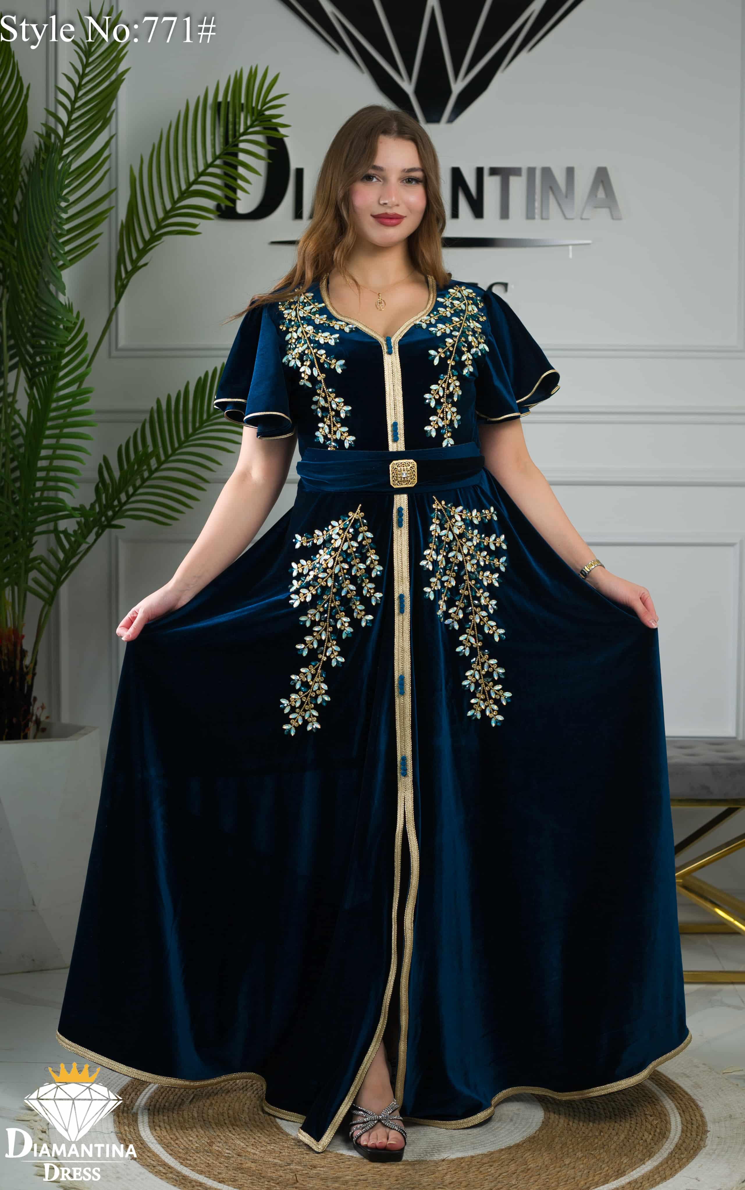 Robe kaftan cloche 771#