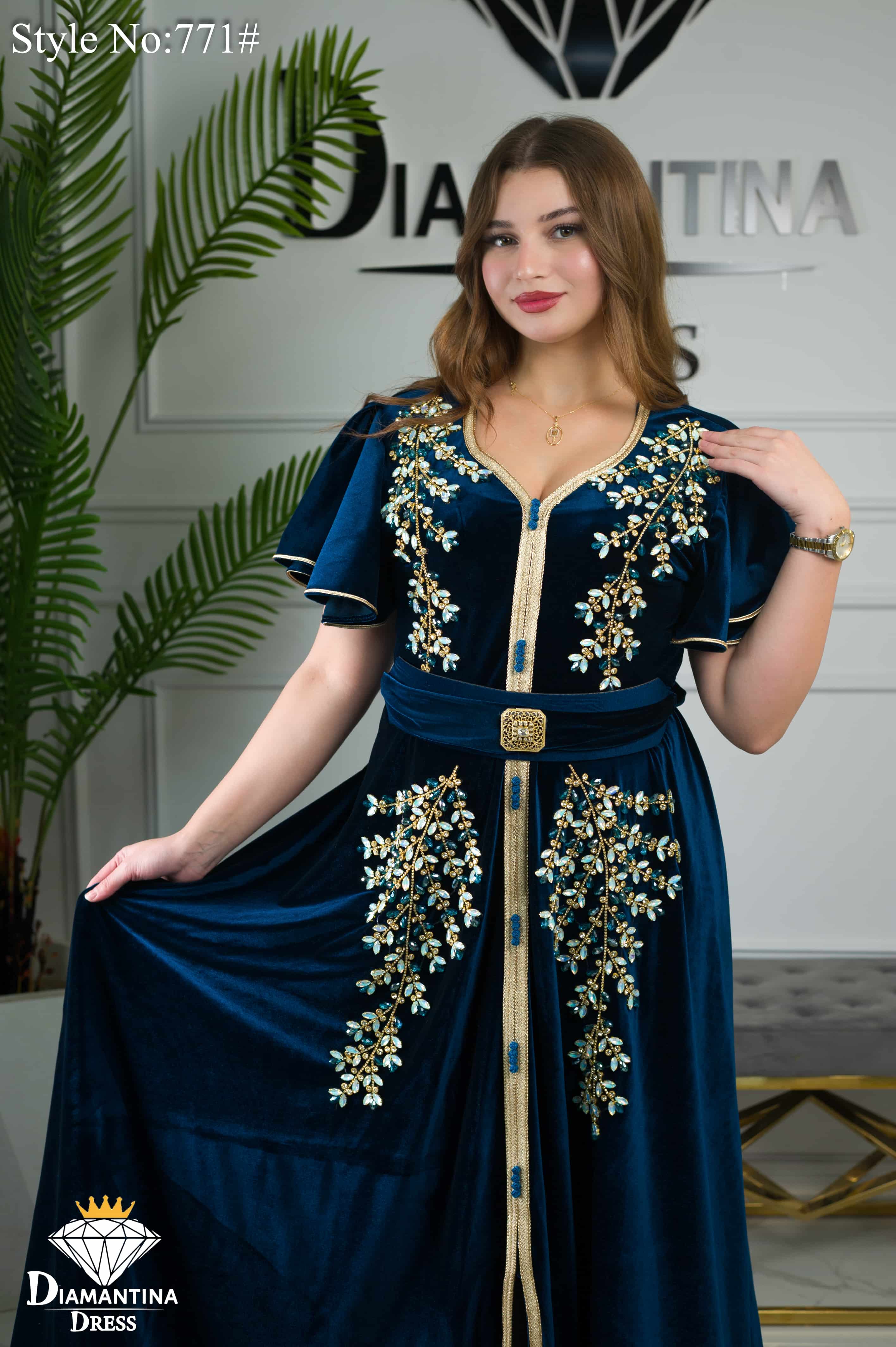 Robe kaftan cloche 771#