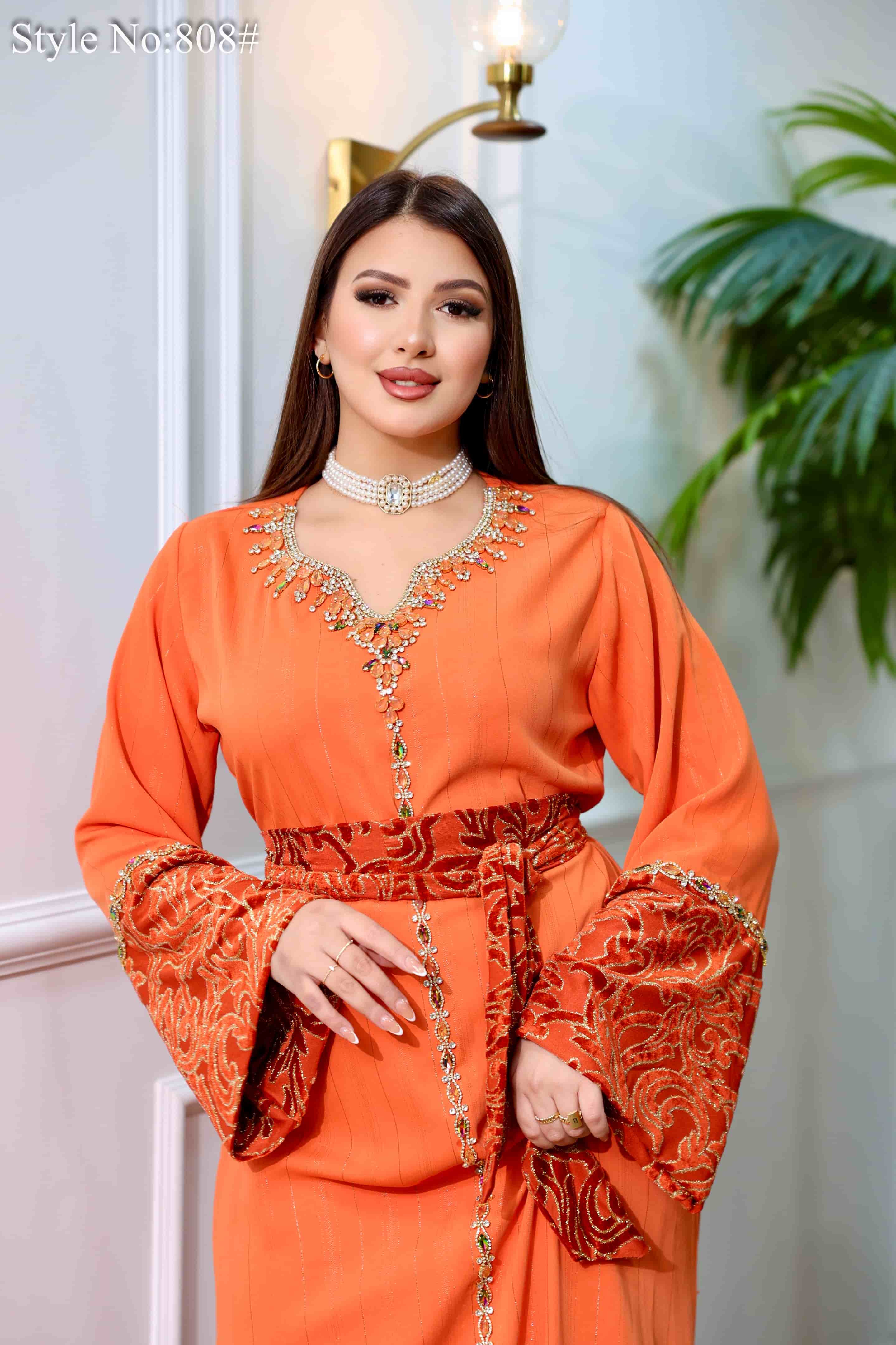 روب قفطان كريب مغربي سيروم رقم 808