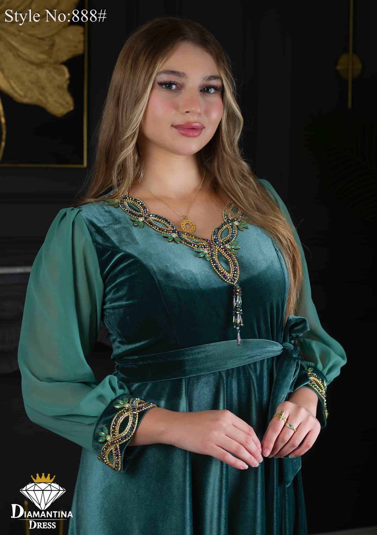 روب قطيفة دوبل كلوش رقم #888