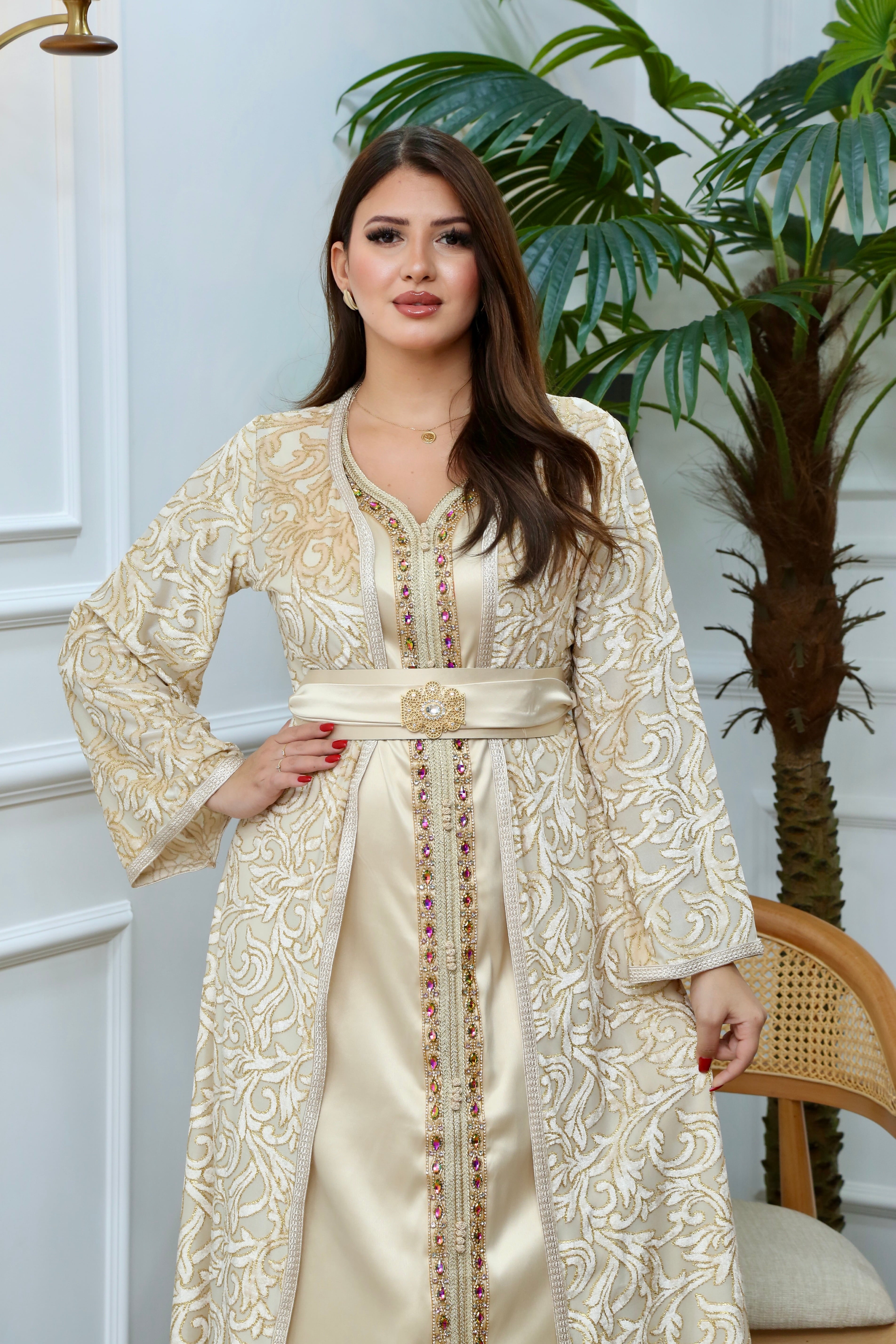 789 قفطان قطعتين قطيفة الهوى رقم