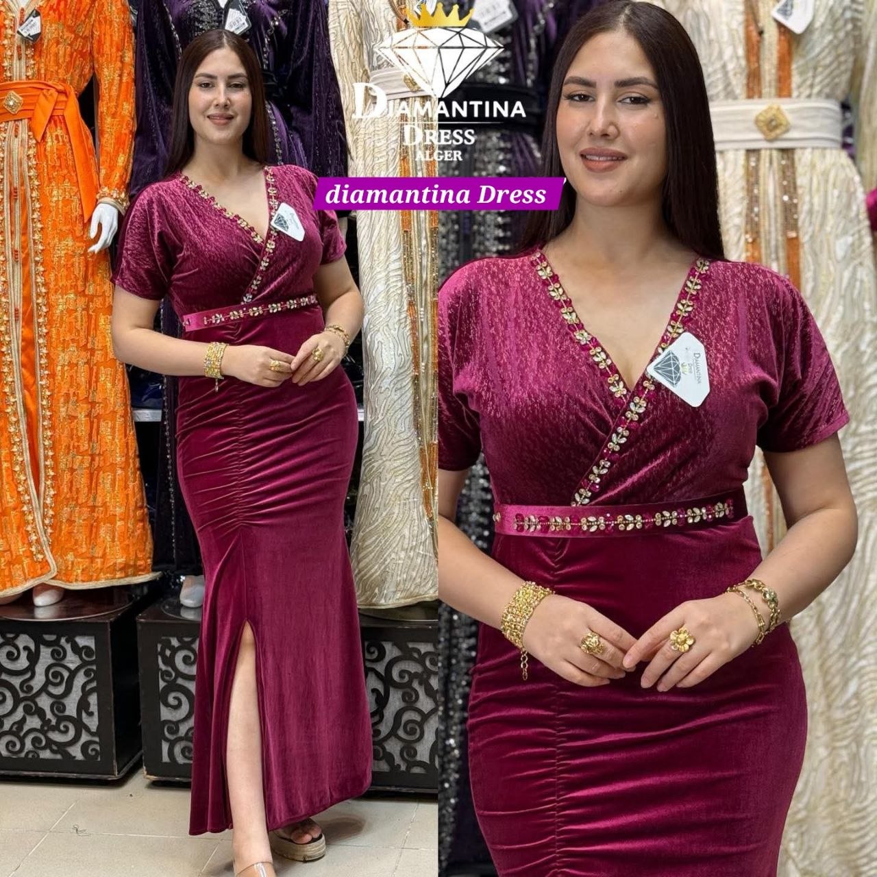 Robe cach-coeur soirée 761#