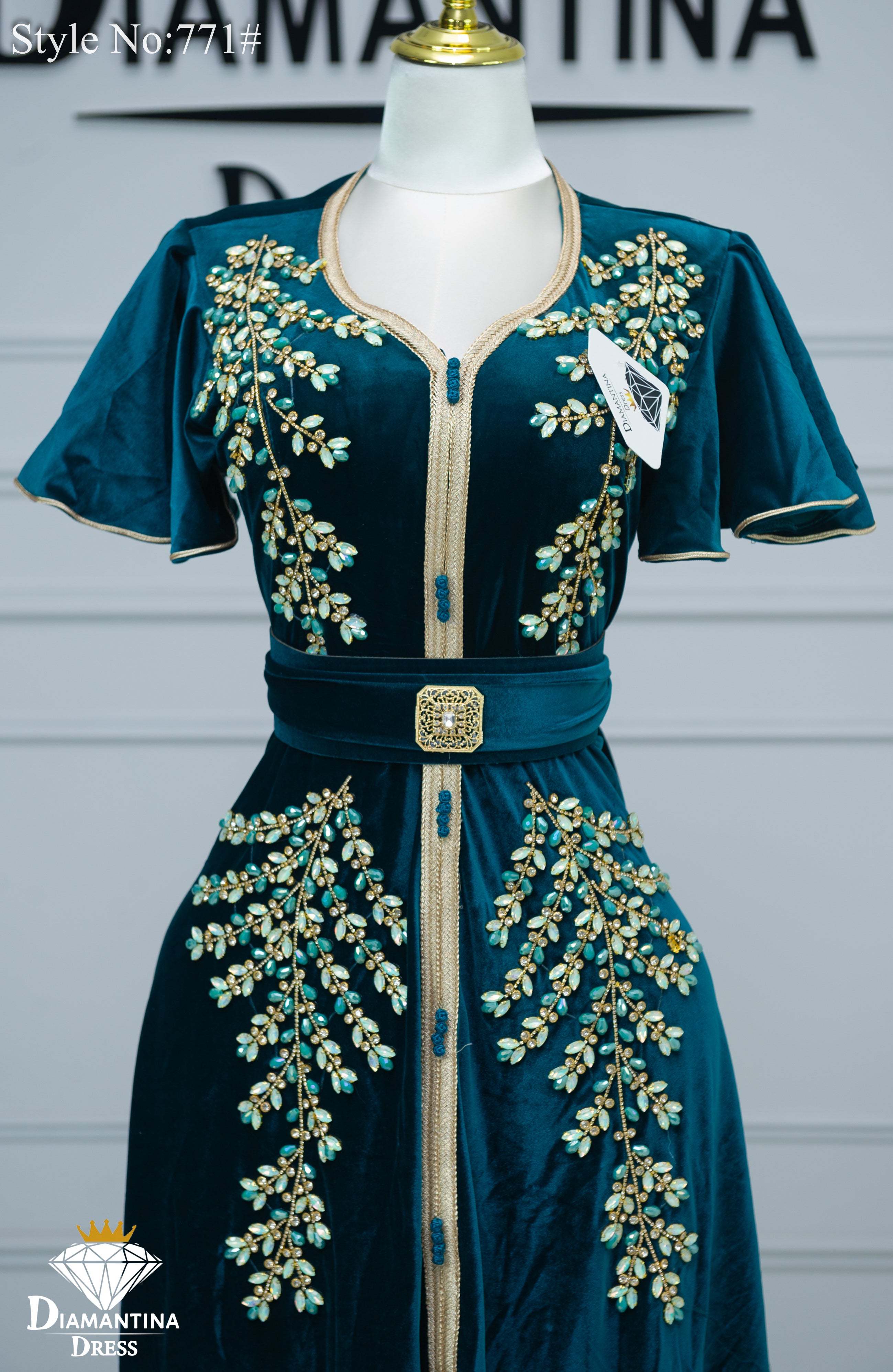 Robe kaftan cloche 771#