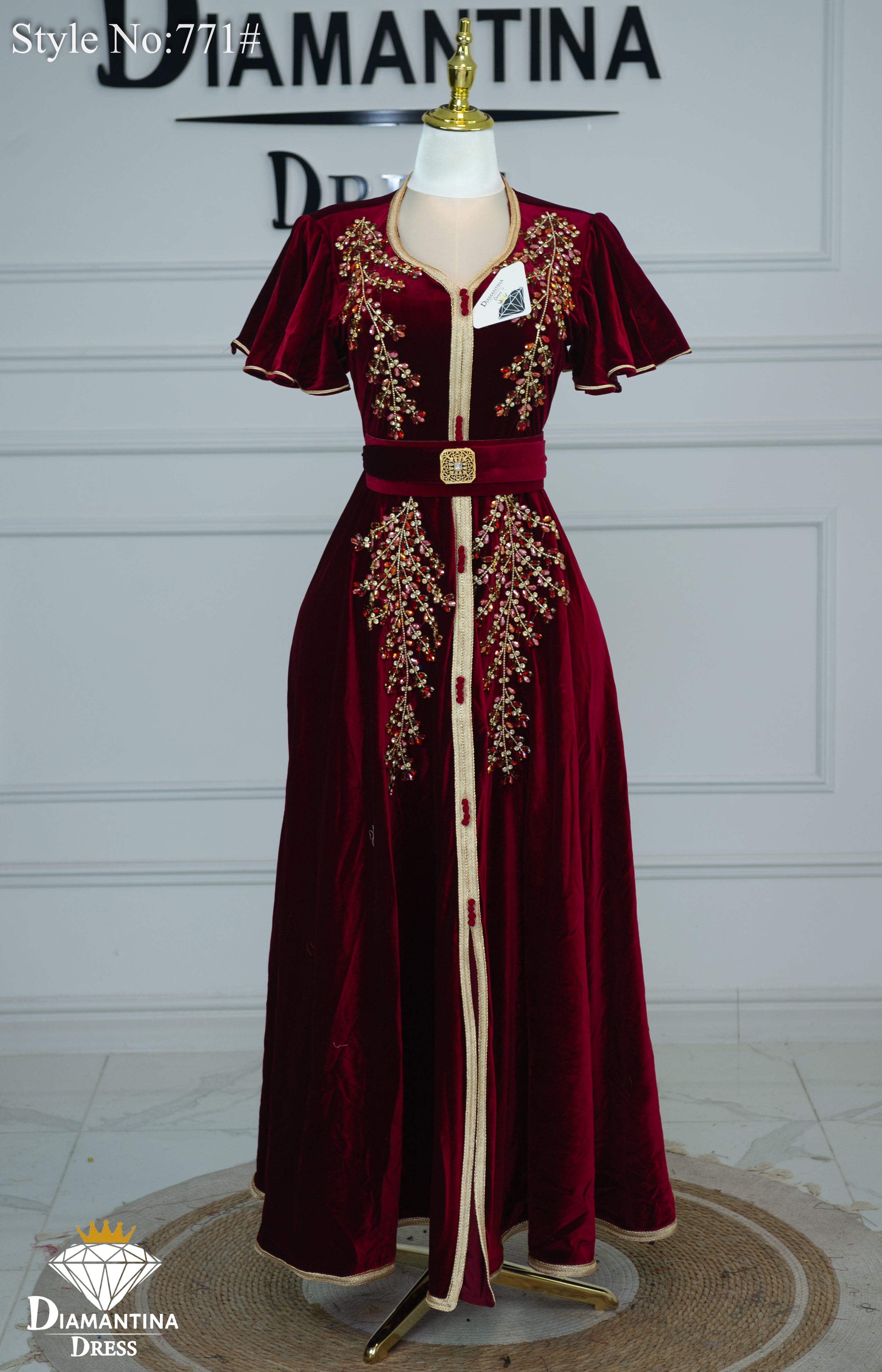 Robe kaftan cloche 771#