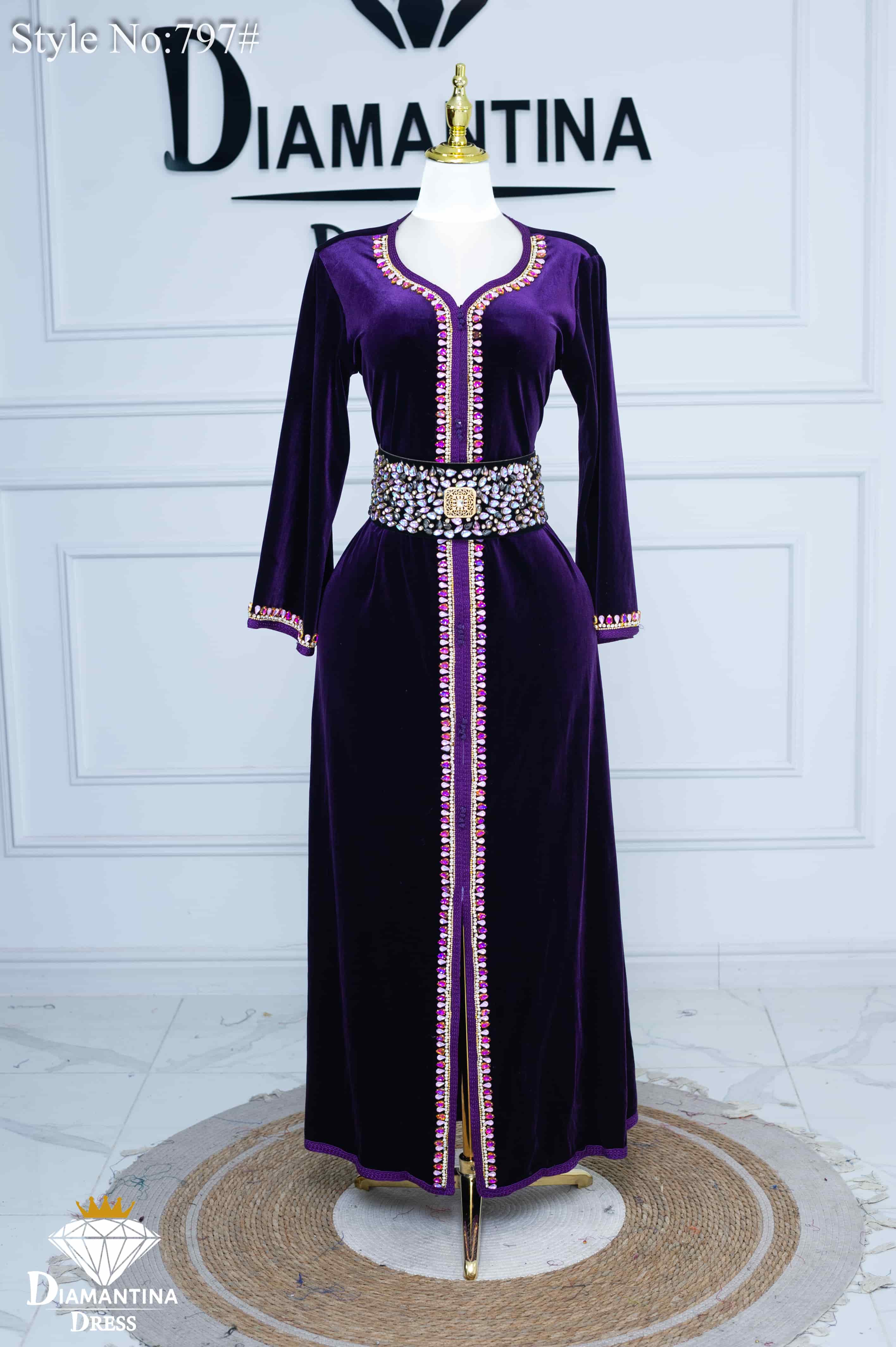 797 قفطان مخمل قطيفة رقم