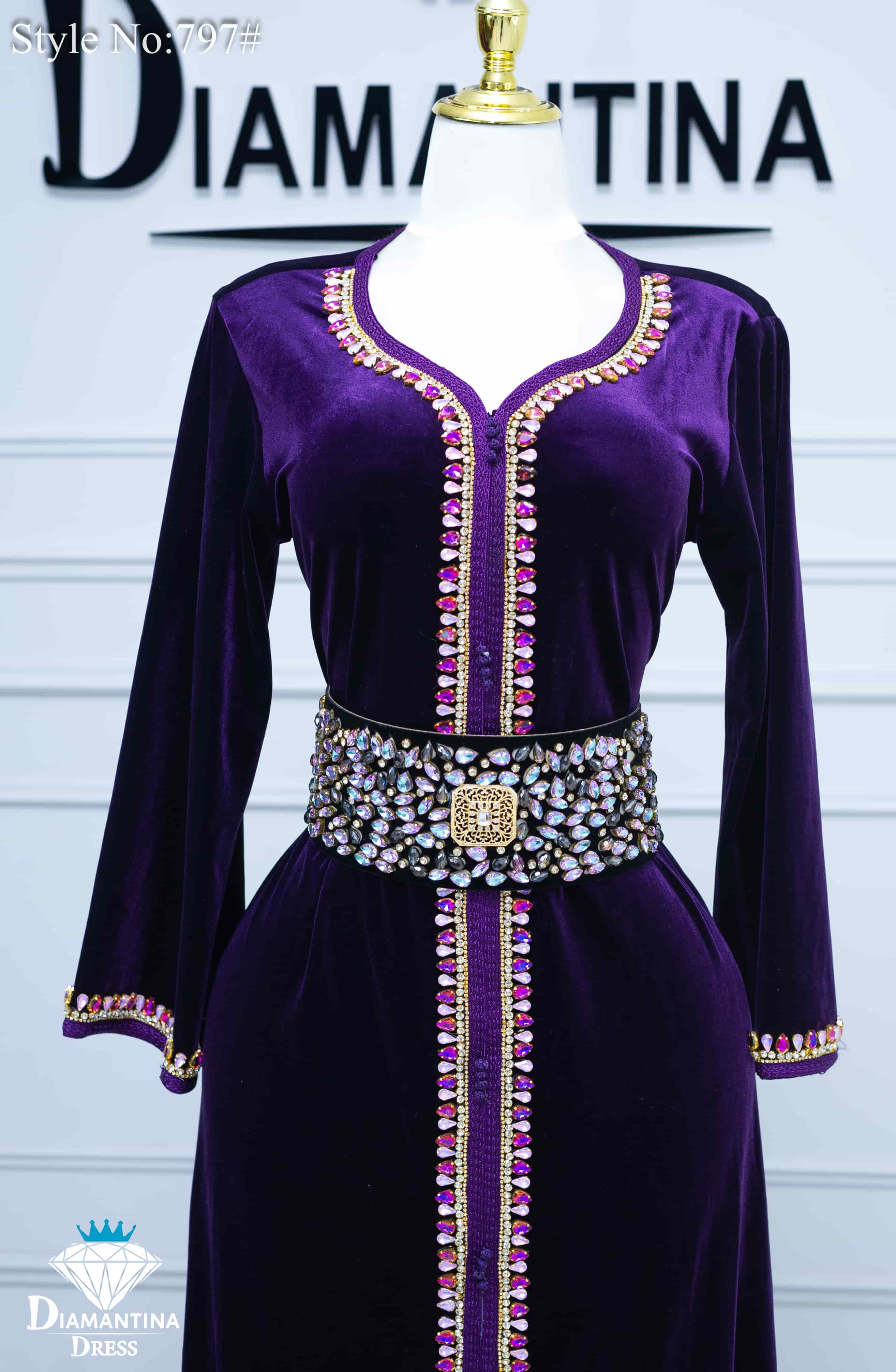 797 قفطان مخمل قطيفة رقم