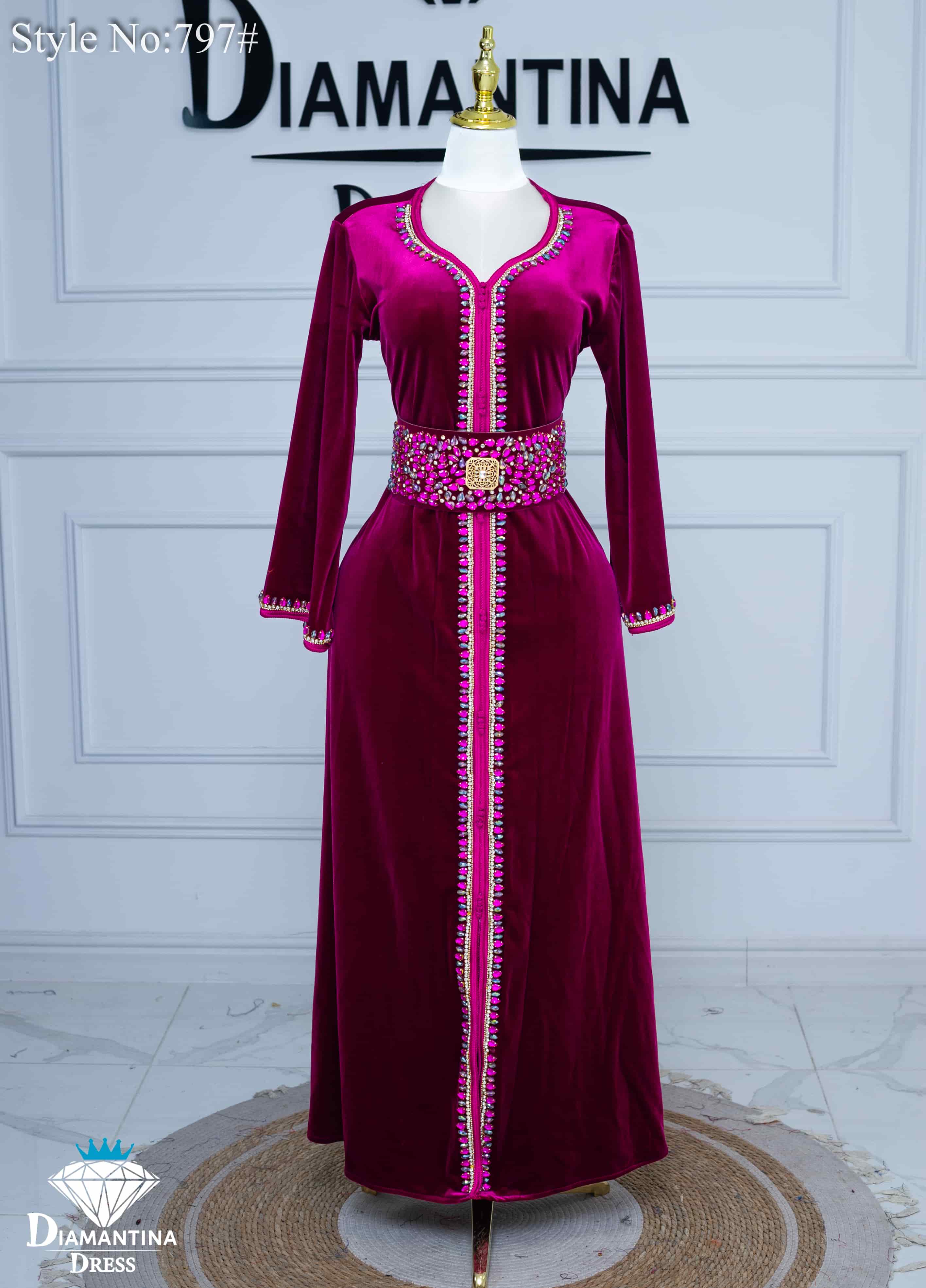 797 قفطان مخمل قطيفة رقم