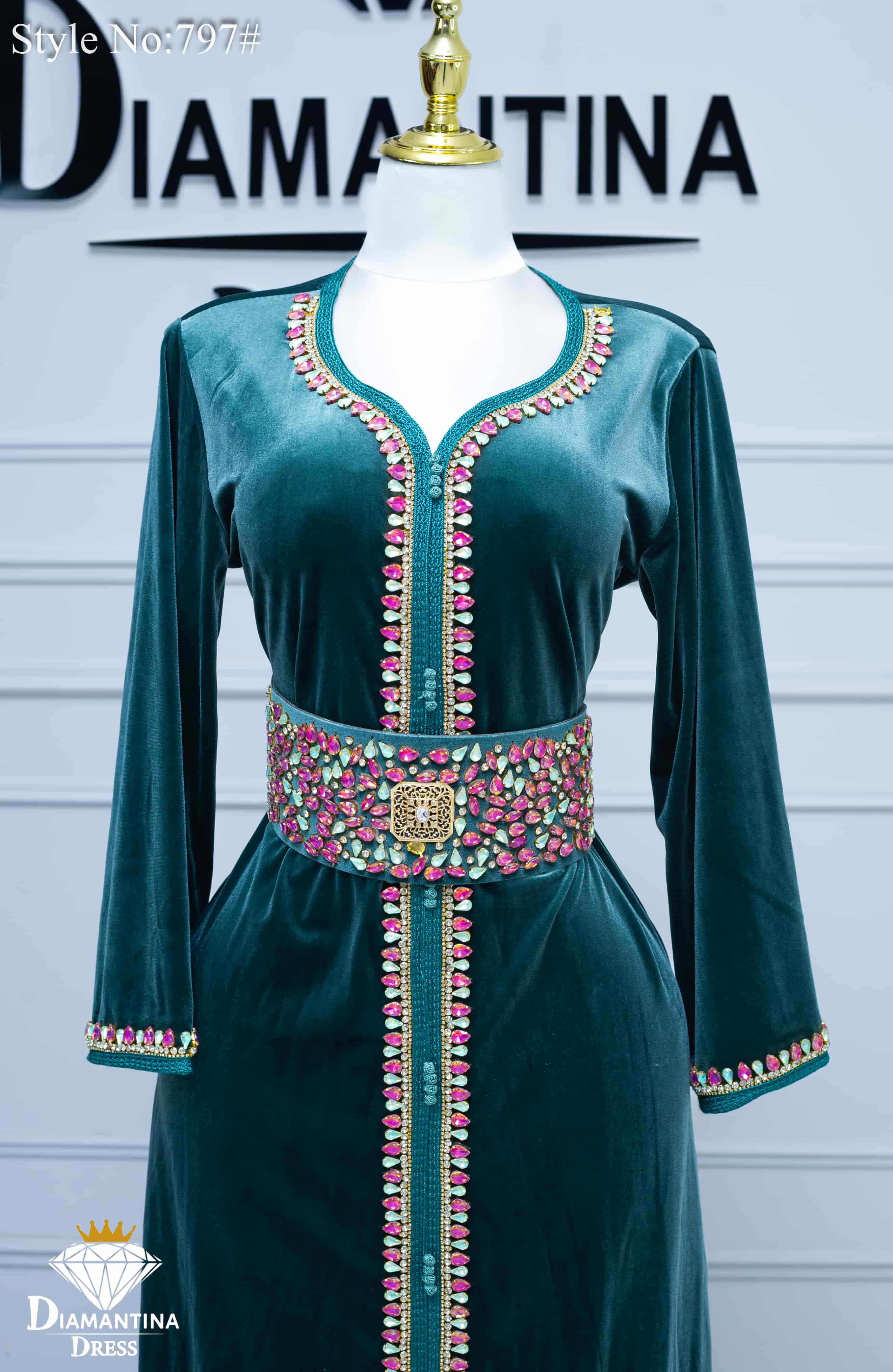 797 قفطان مخمل قطيفة رقم