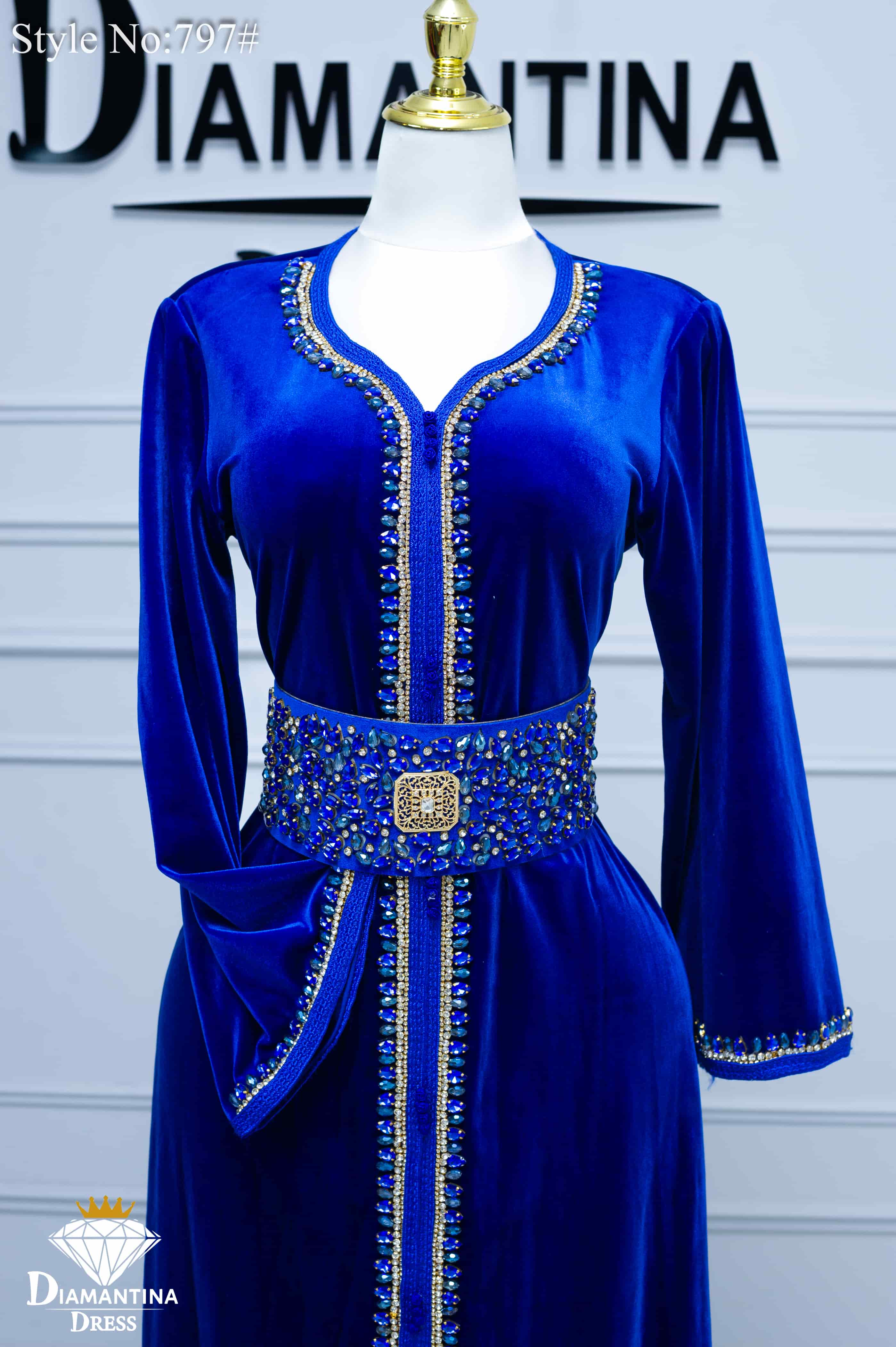 797 قفطان مخمل قطيفة رقم