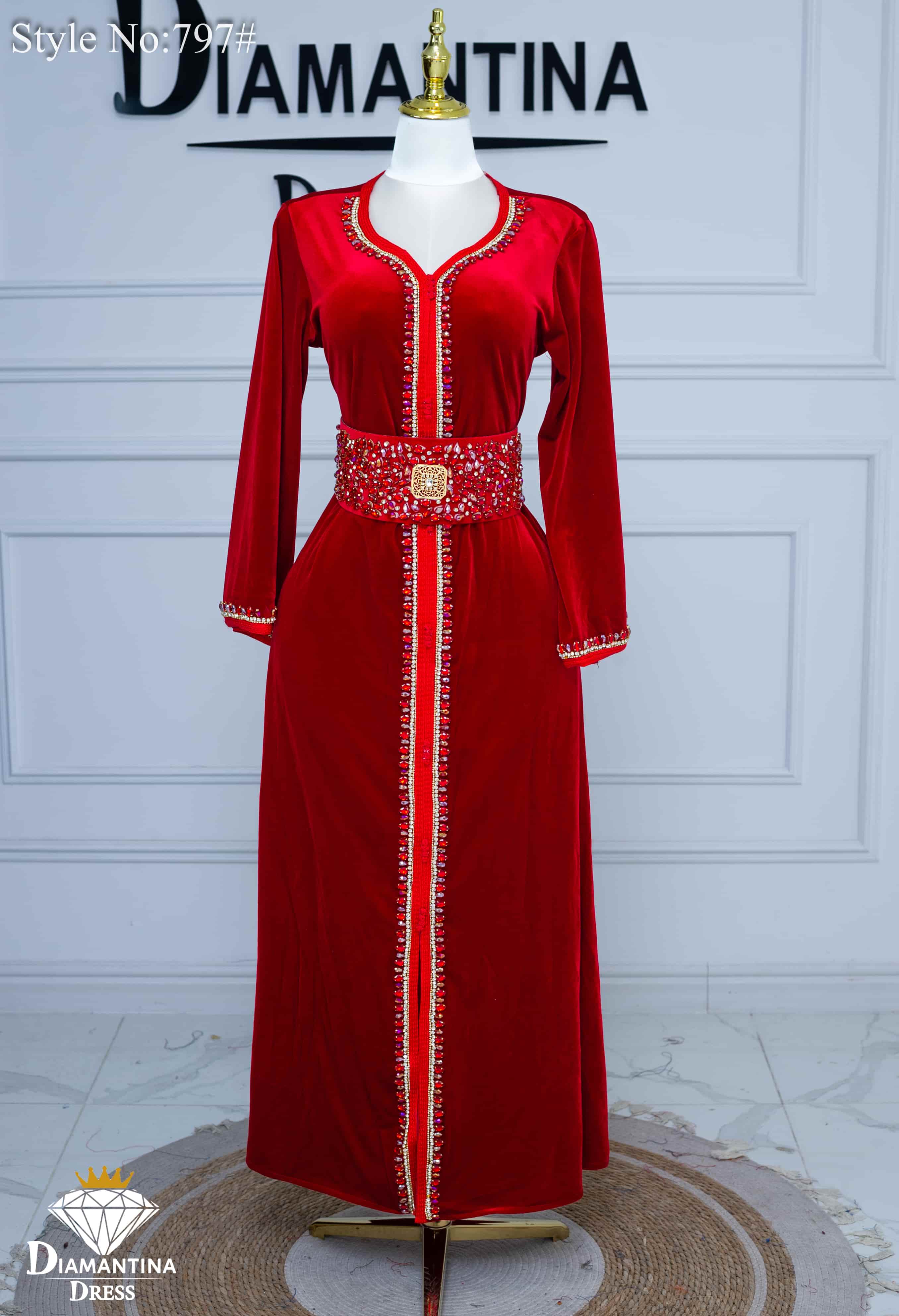 797 قفطان مخمل قطيفة رقم