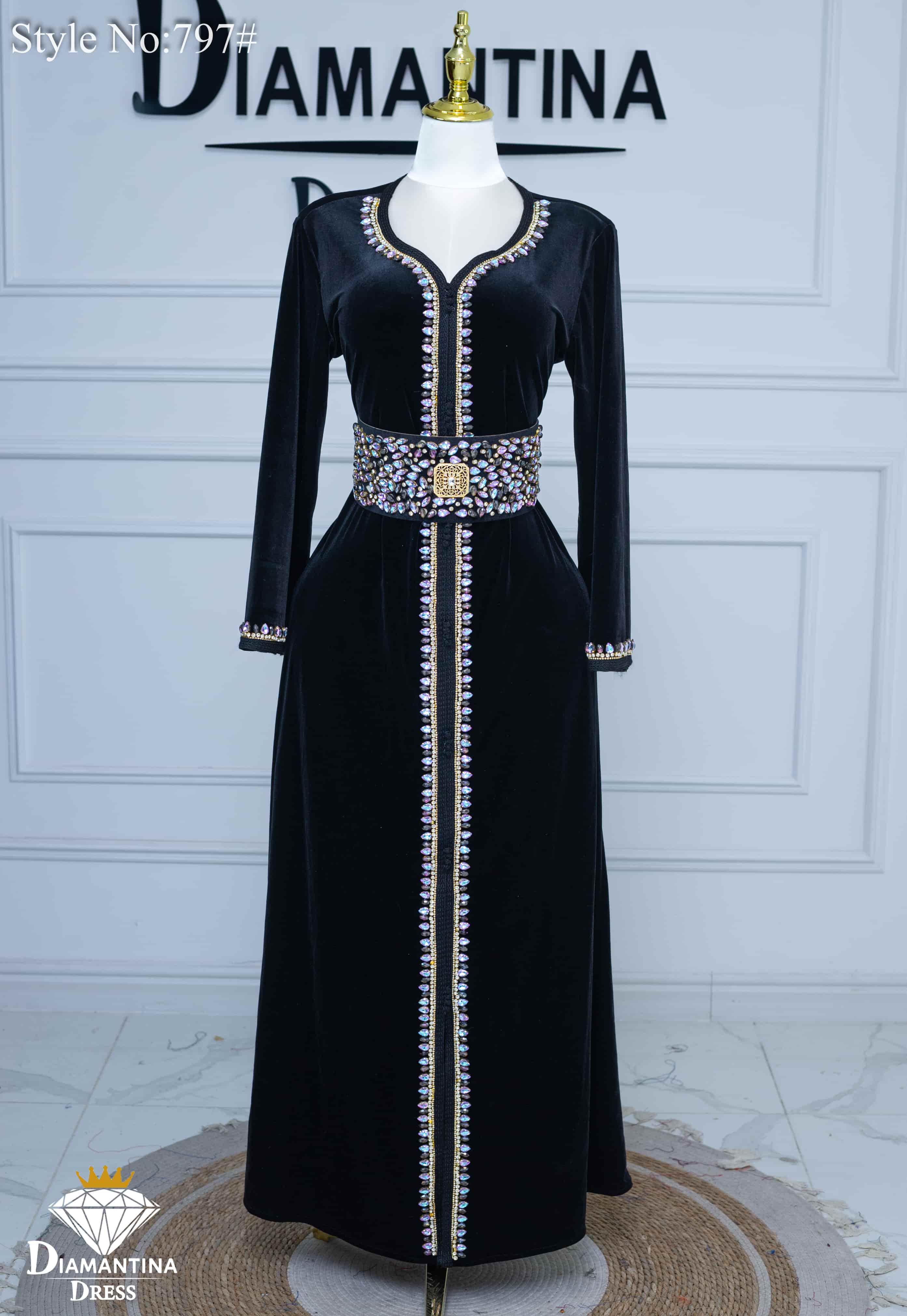 797 قفطان مخمل قطيفة رقم