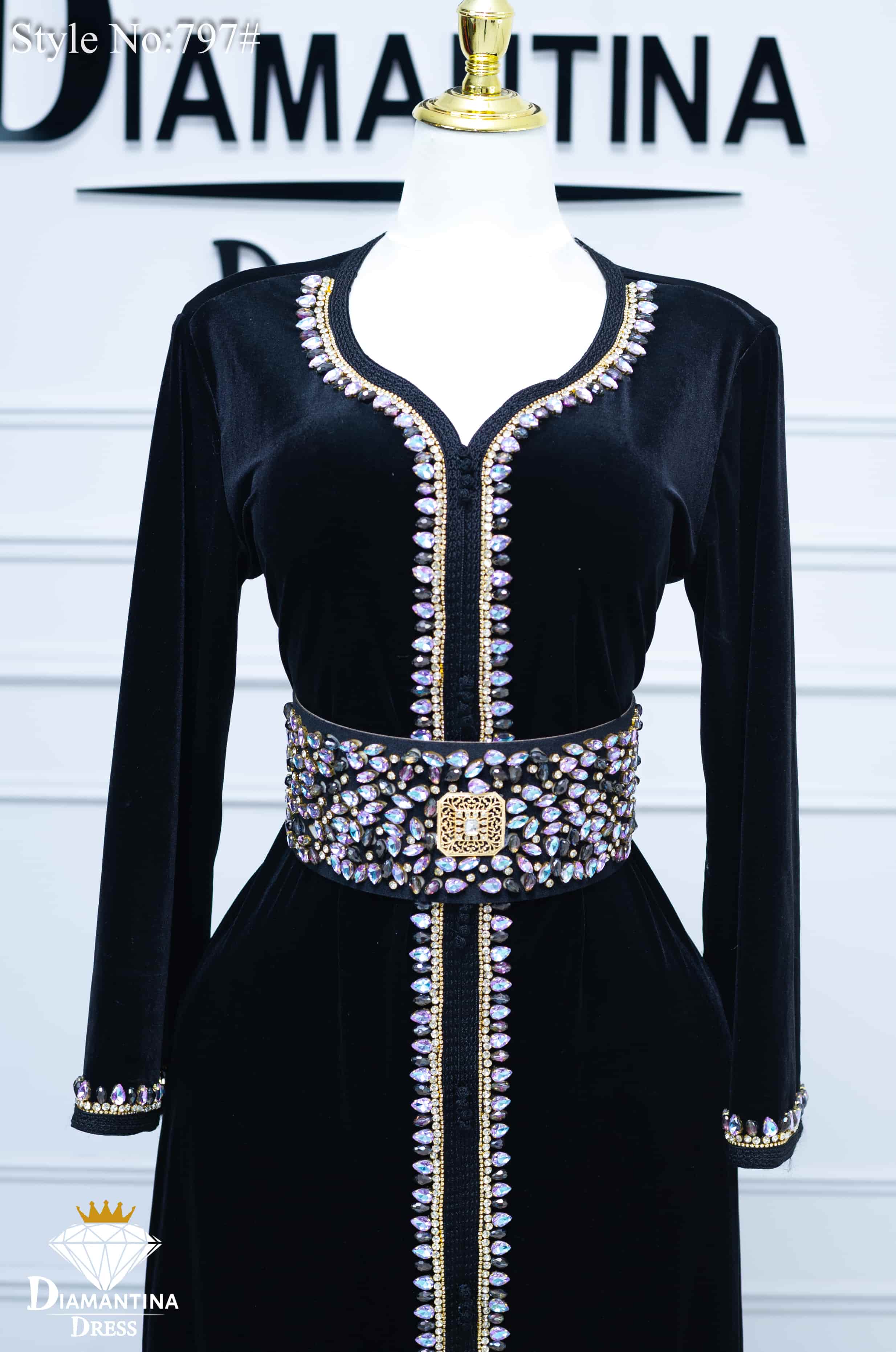 797 قفطان مخمل قطيفة رقم